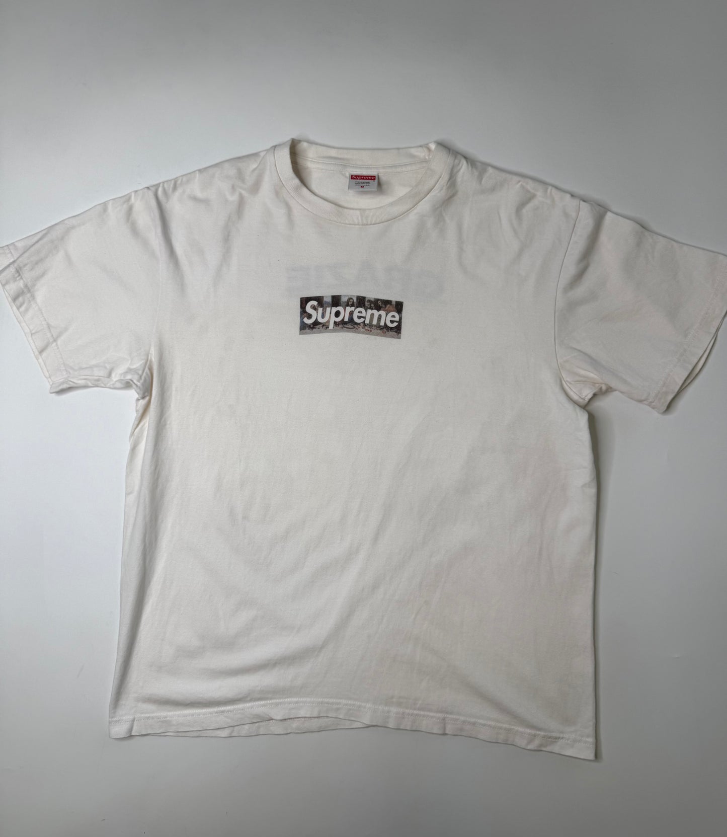 SUPREME LAST SUPPER BOX LOGO TEE WHITE (M)