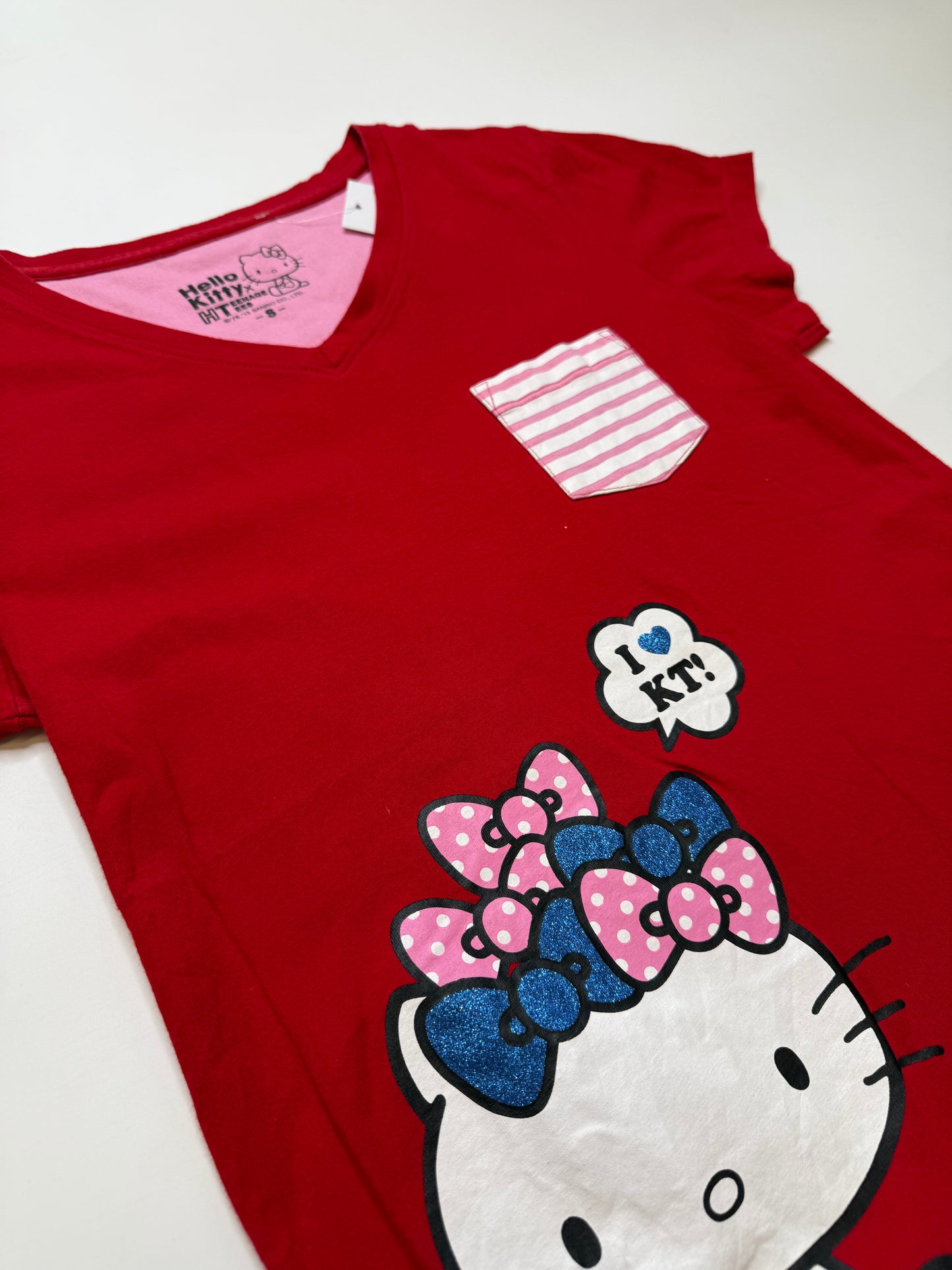 HELLO KITTY X TEENAGE TEES RED GRAPHIC TEE 2013 (S)