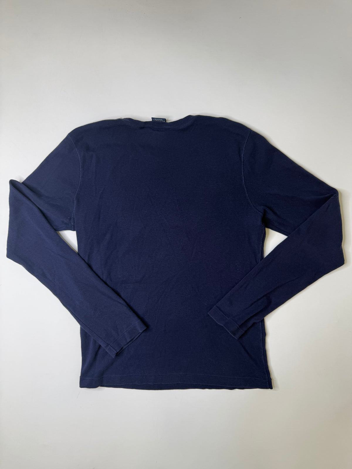 RALPH LAUREN LONG SLEEVE TEE NAVY (L)