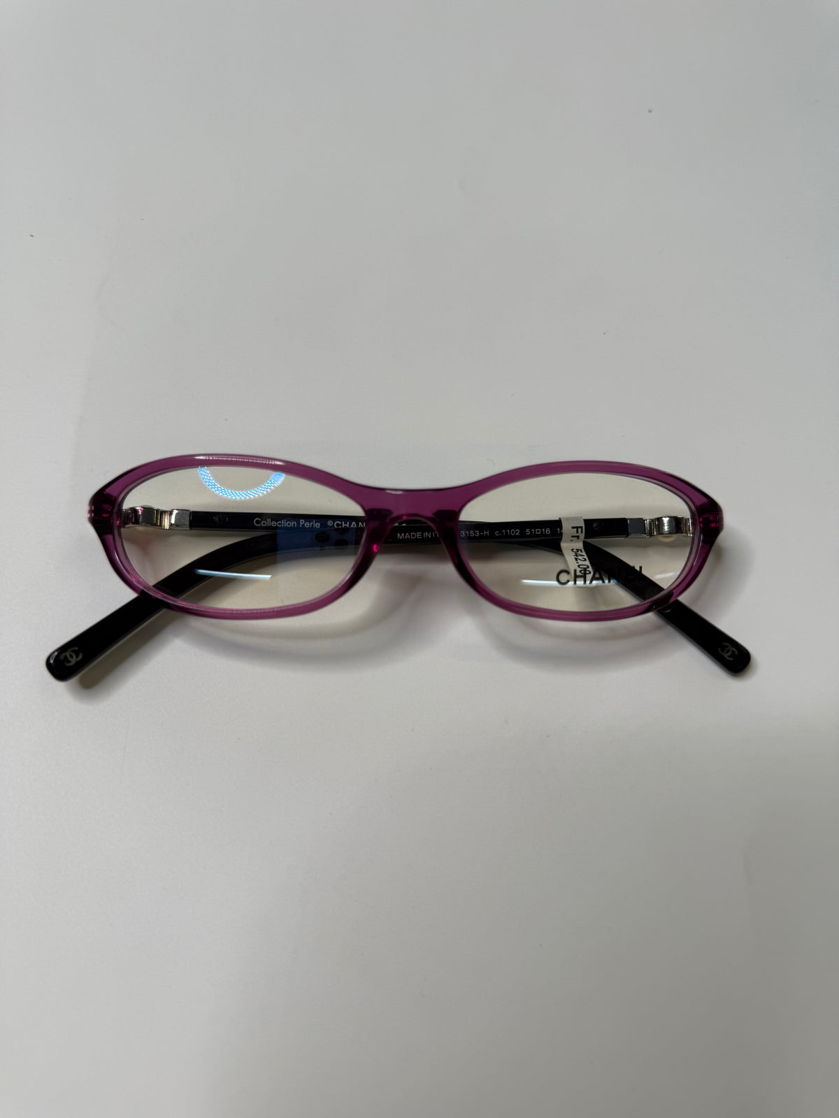 CHANEL VINTAGE PURPLE PEARL OPTICAL FRAMES