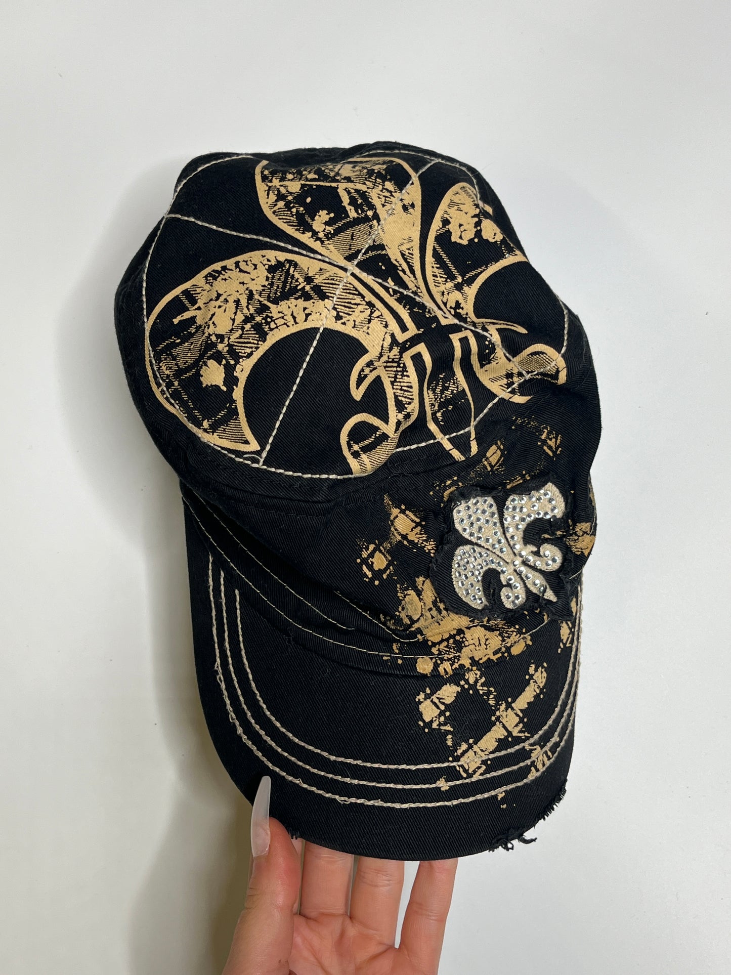 2000s DISTRESSED LEADER CAP