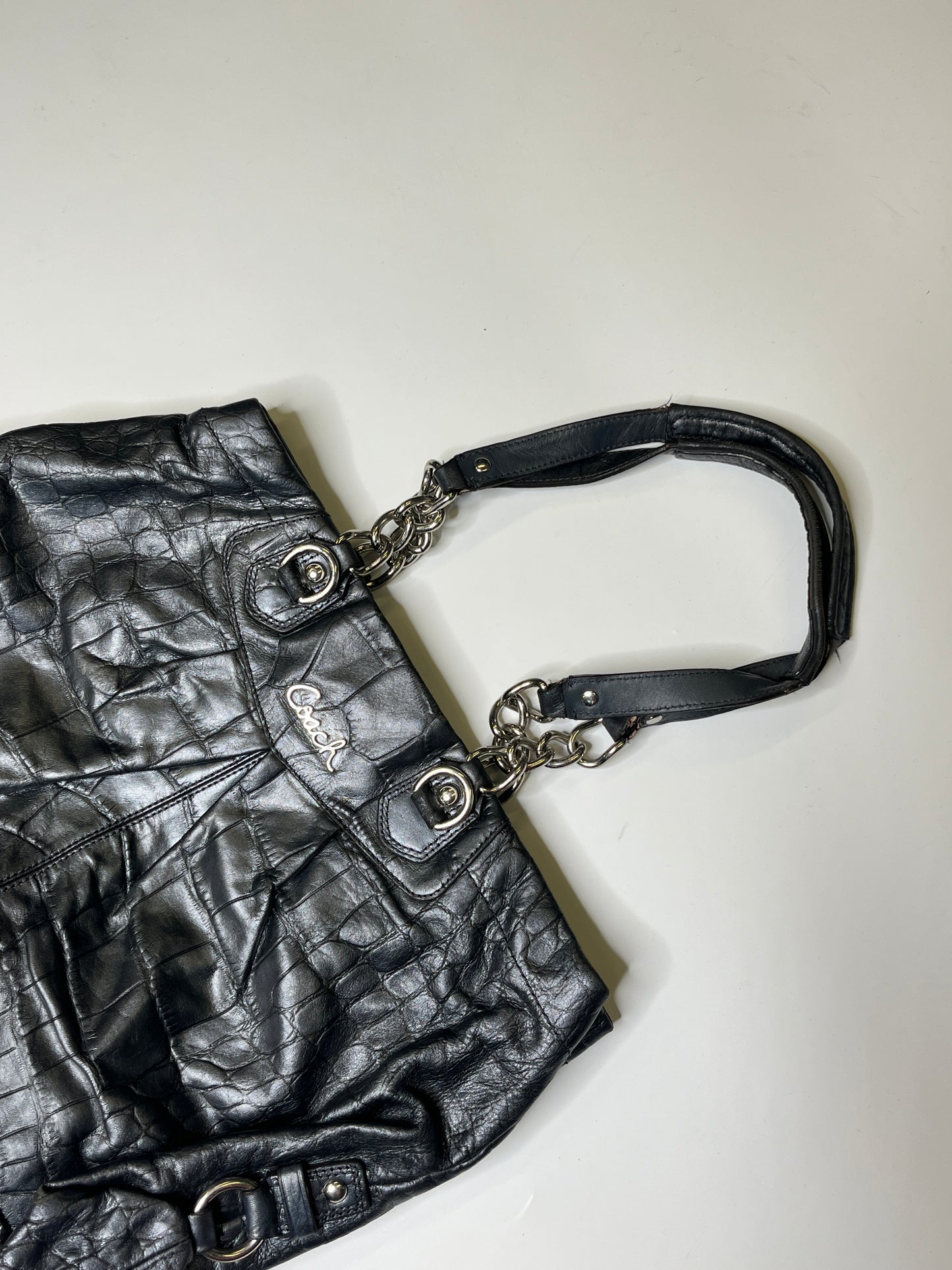 COACH PURSE SHINY CROC