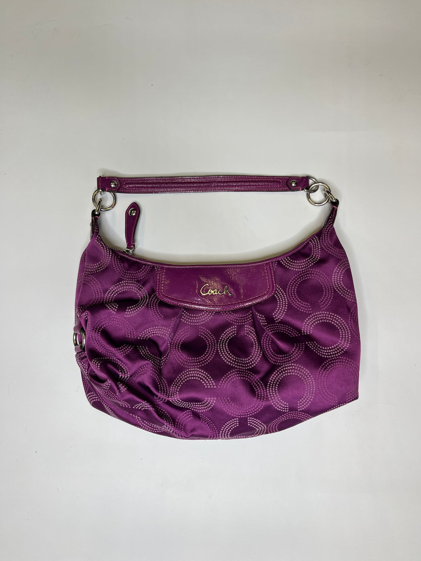 PURPLE COACH PURSE
