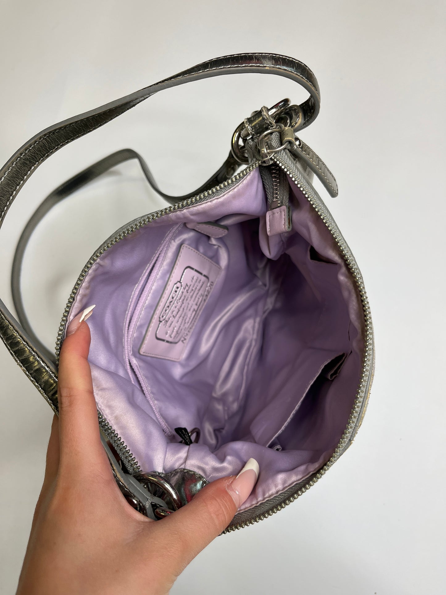 SILVER COACH MONOGRAM PURSE