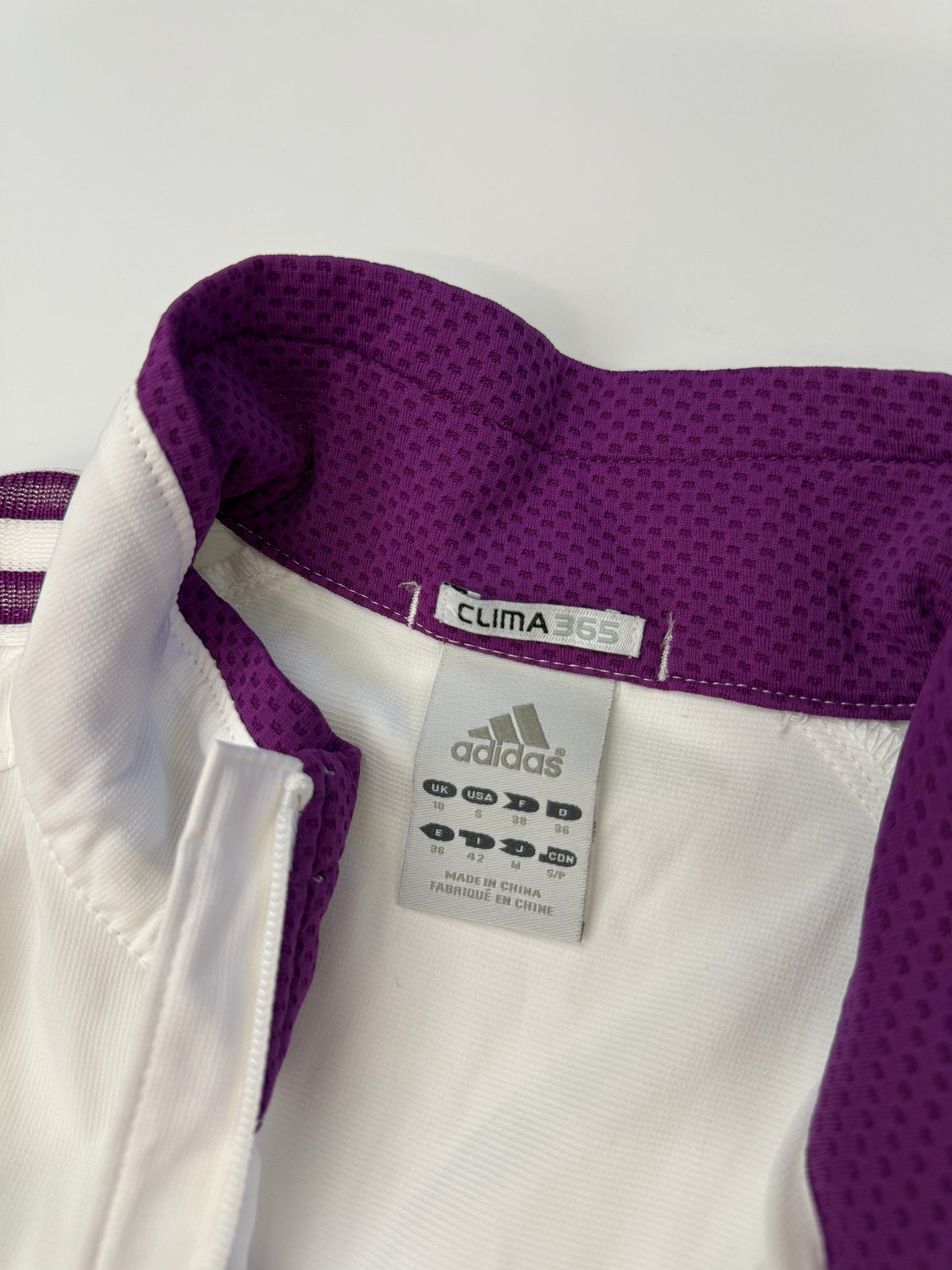 ADIDAS TRACK JACKET 2000s WHITE/PURPLE (M)