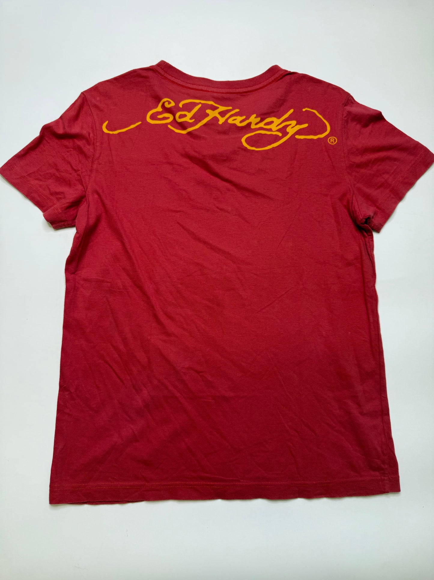 VINTAGE ED HARDY SHIRT IN RED (S)