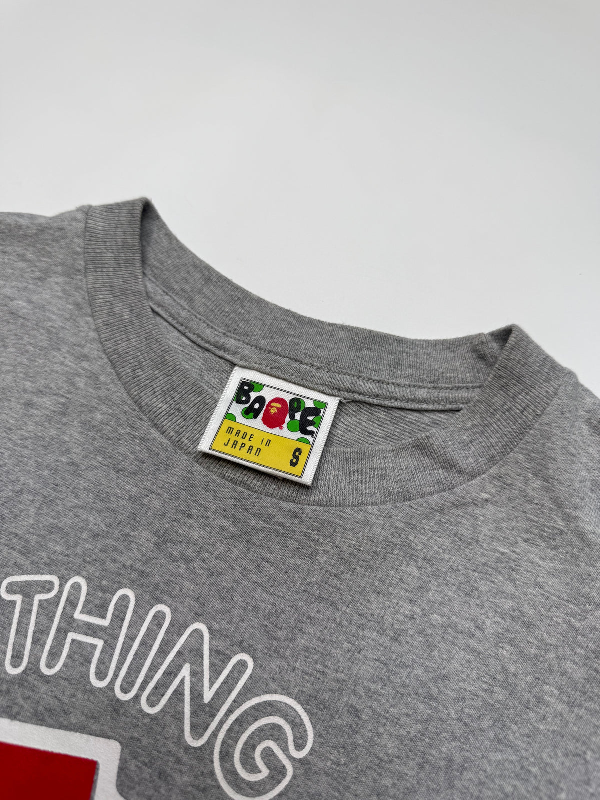 BAPE GENERAL APE CIRCLE LOGO TEE – GREY (S)