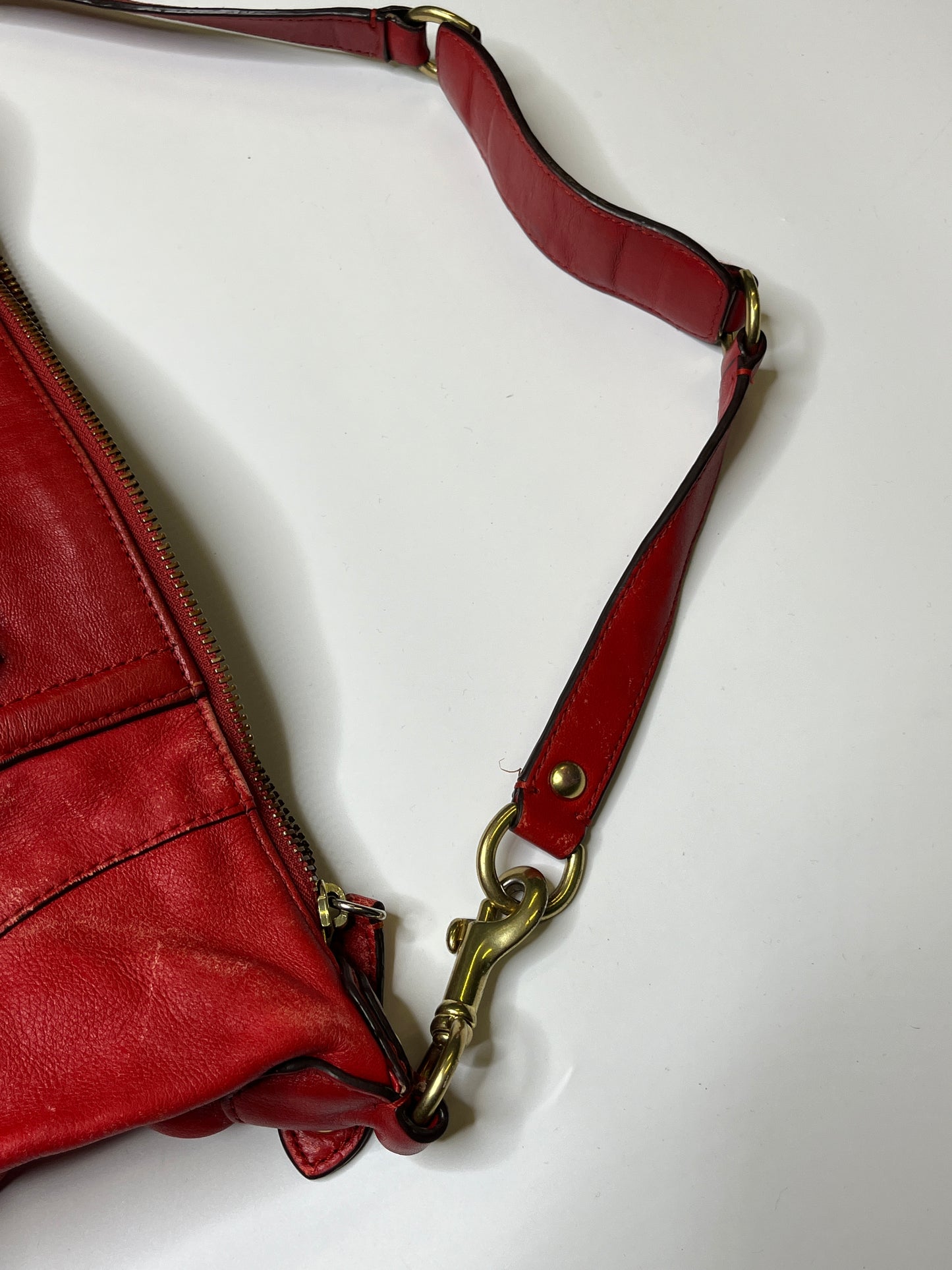 RED LEATHER COACH PURSE