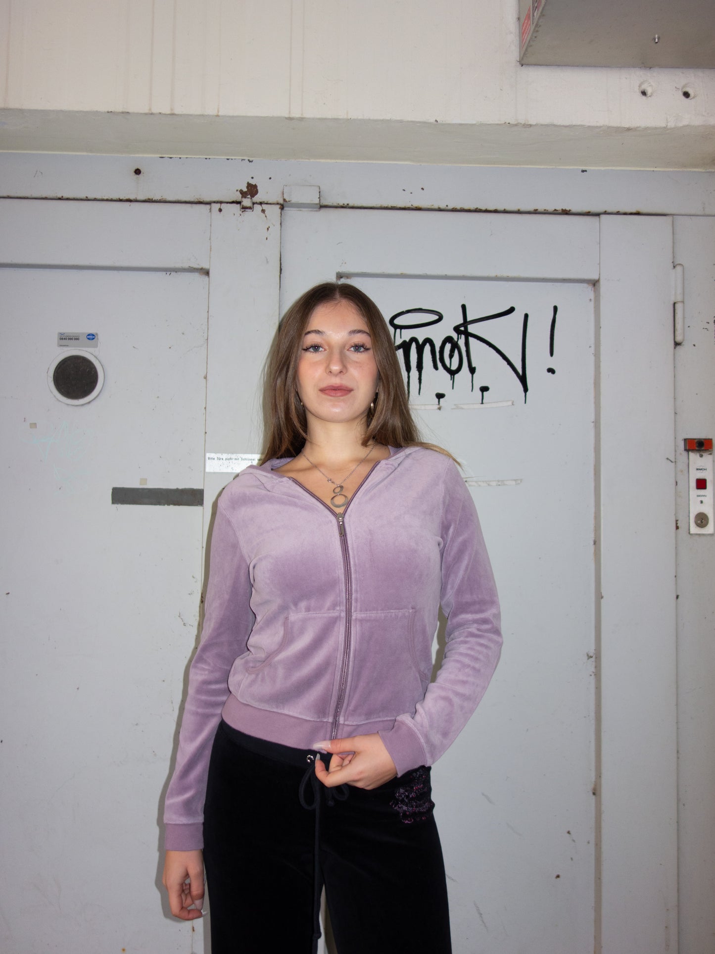 JUICY COUTURE ZIPPER PURPLE 2000s (S)