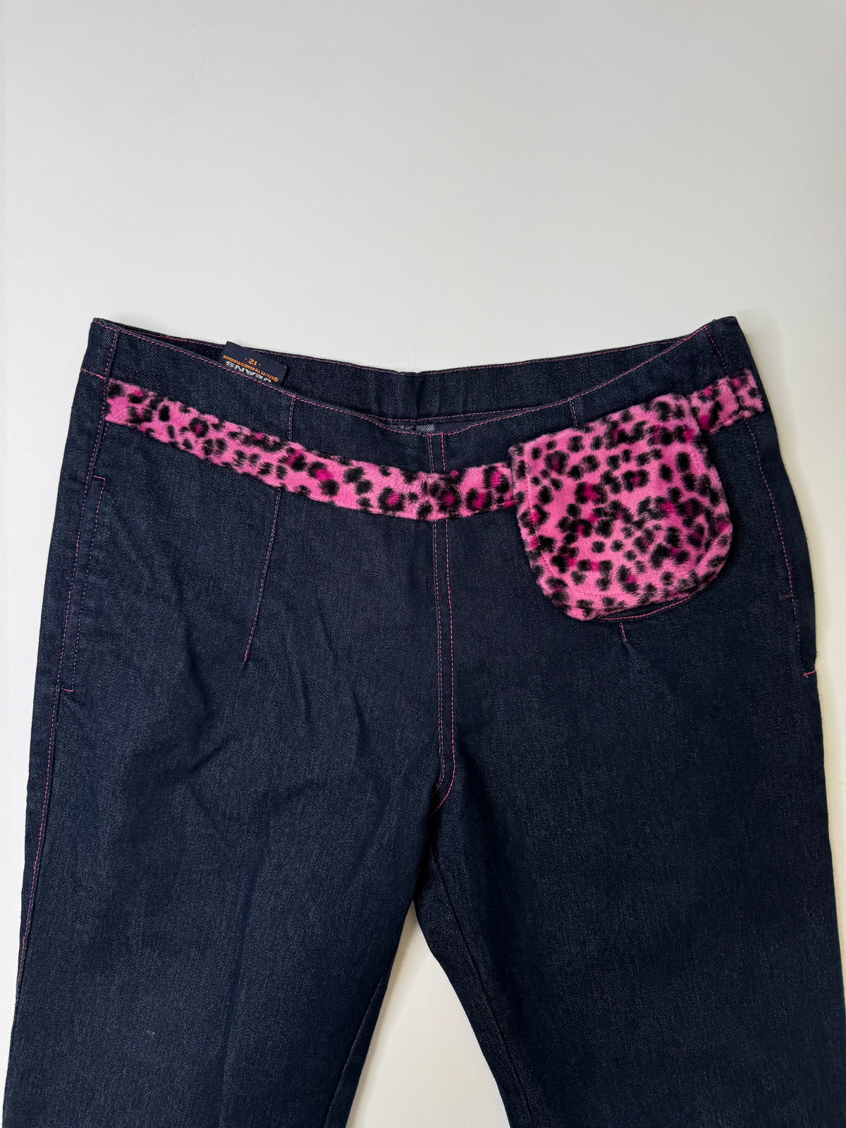 BETTY BOOP LEOPARD FUR TRIM JEANS DARK BLUE (12)
