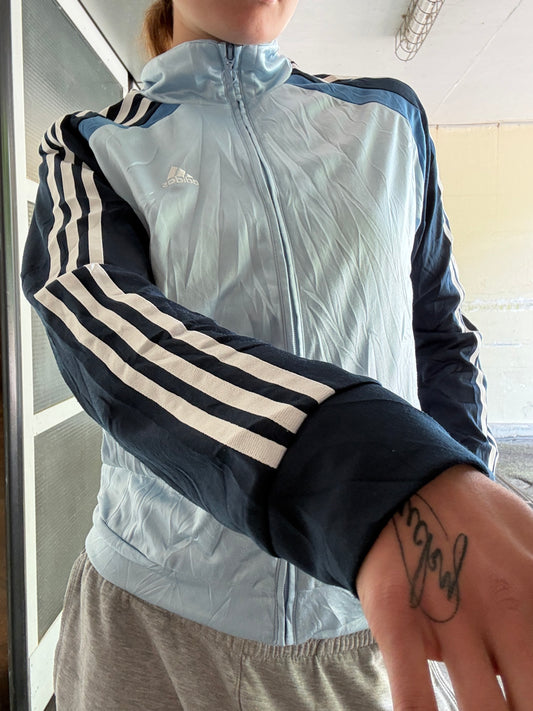 VINTAGE 2000s BLUE ADIDAS ZIPPER (~S)