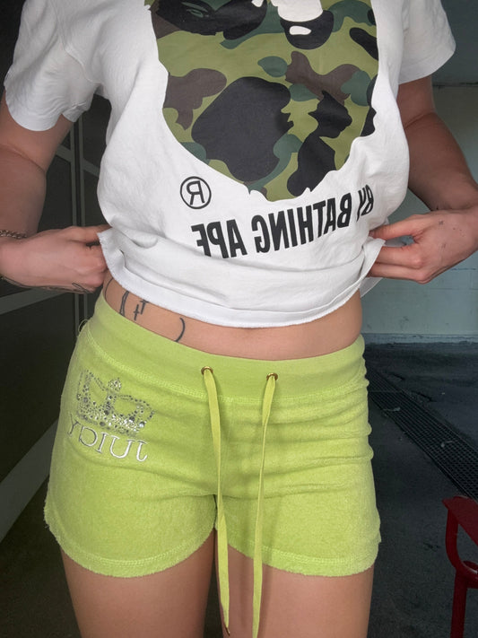 JUICY COUTURE TERRY SHORTS – LIME GREEN (S)