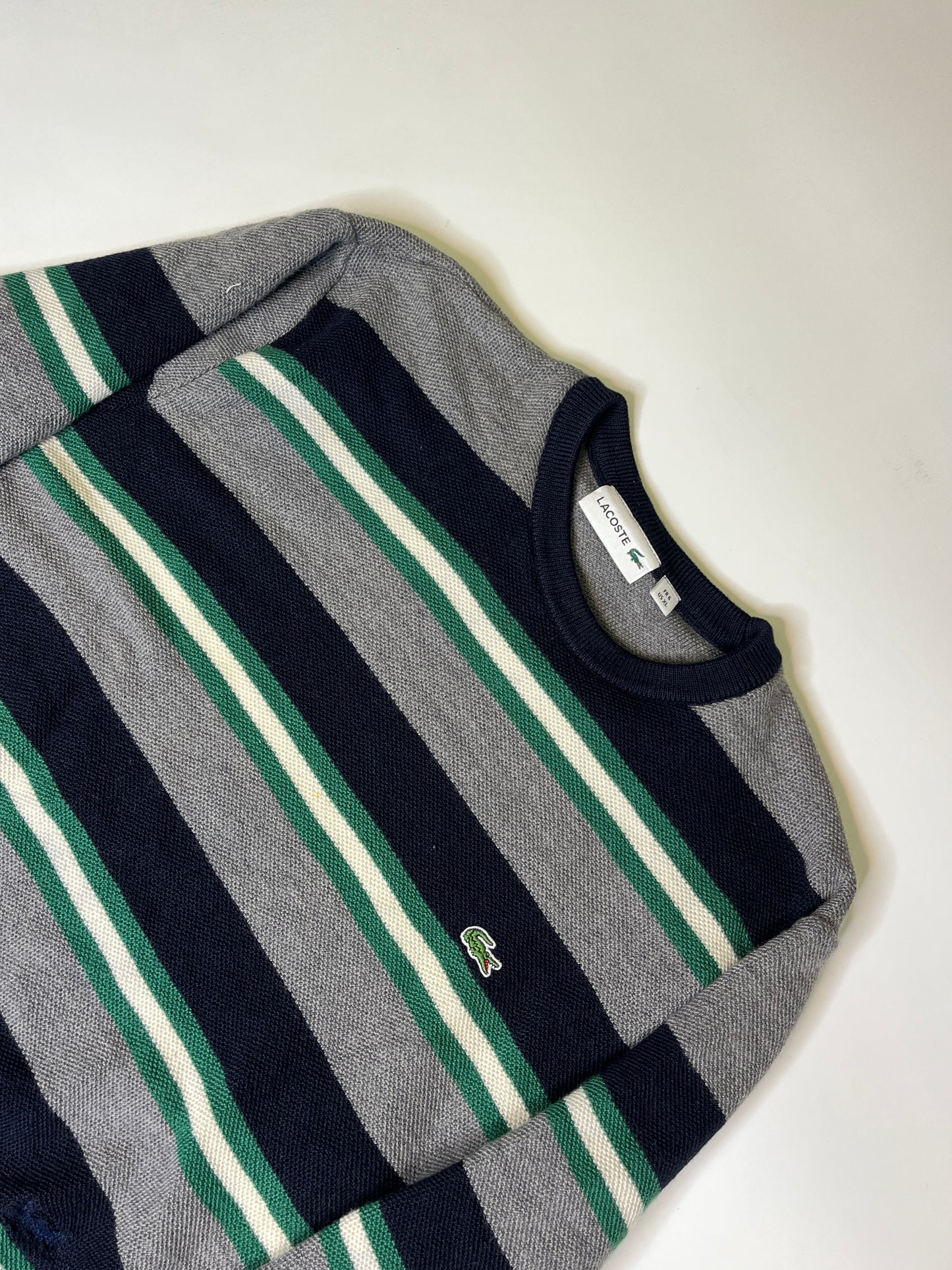 LACOSTE KNIT SWEATER STRIPED (XL)