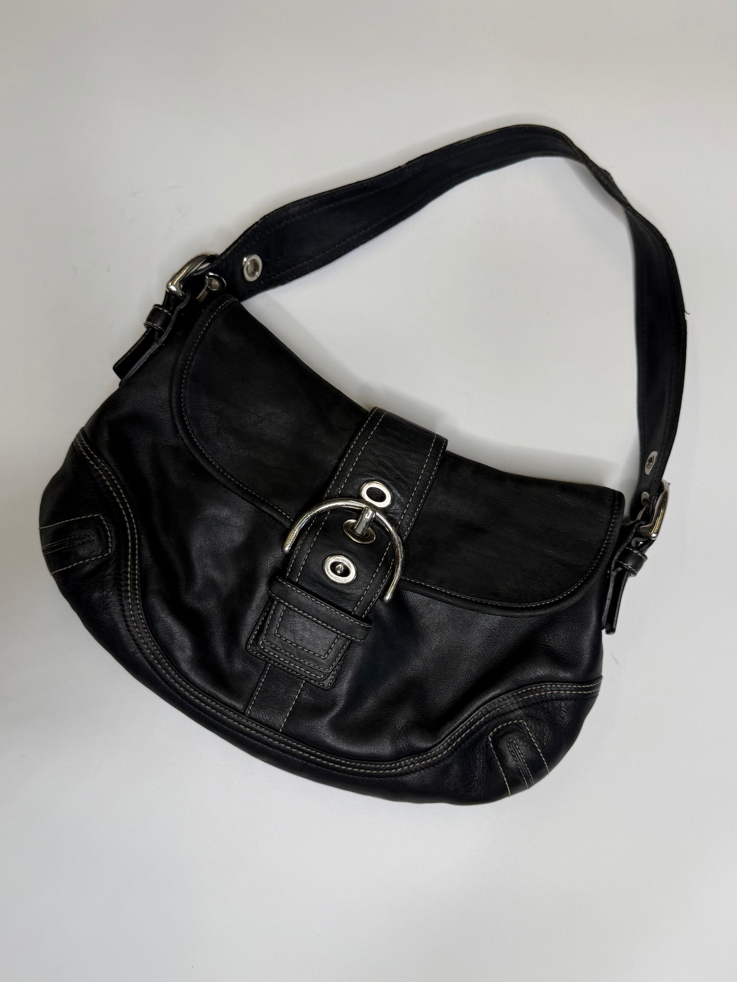 VINTAGE COACH REAL LEATHER BAG