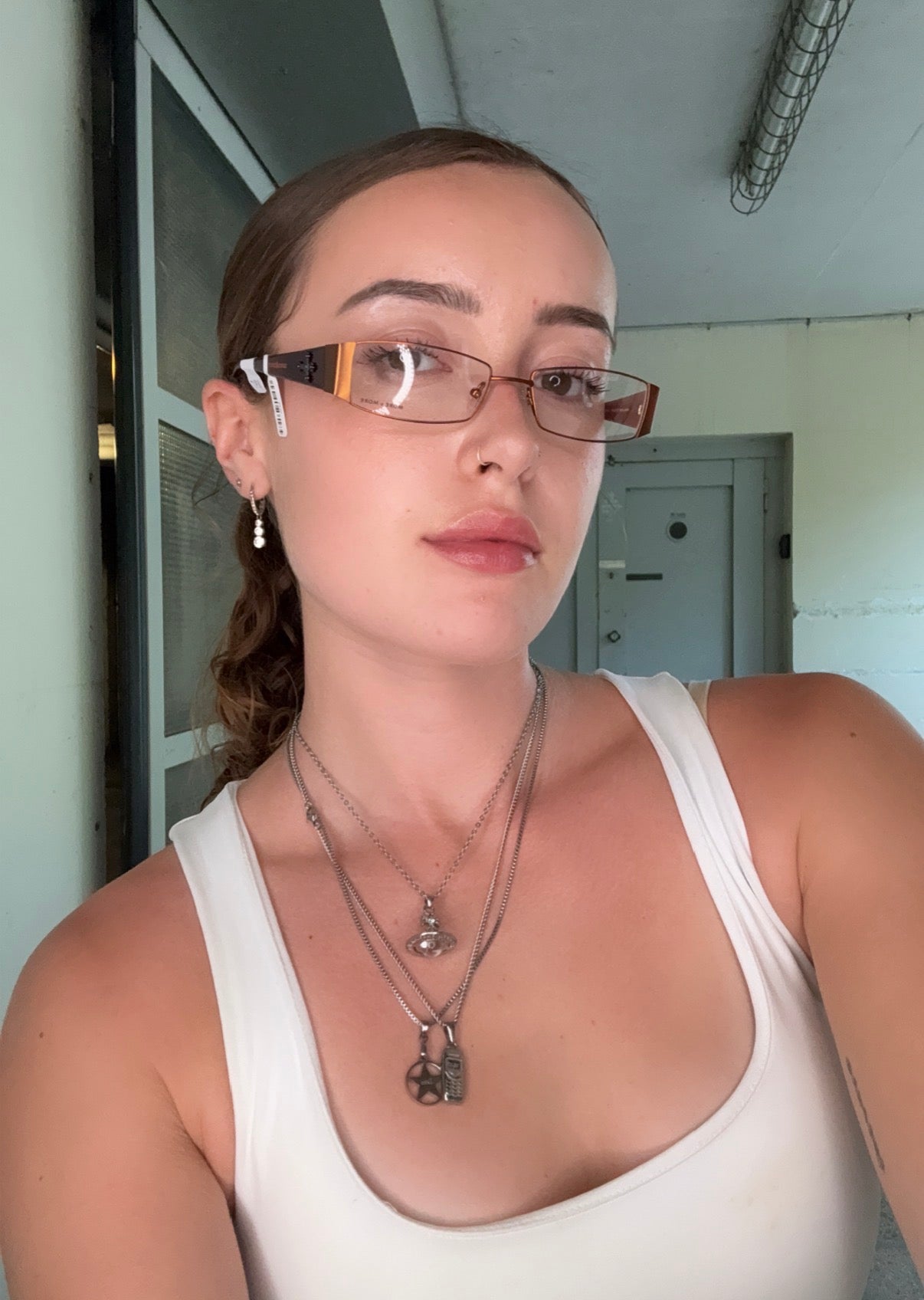 MORE & MORE VINTAGE BROWN RECTANGULAR OPTICAL FRAMES
