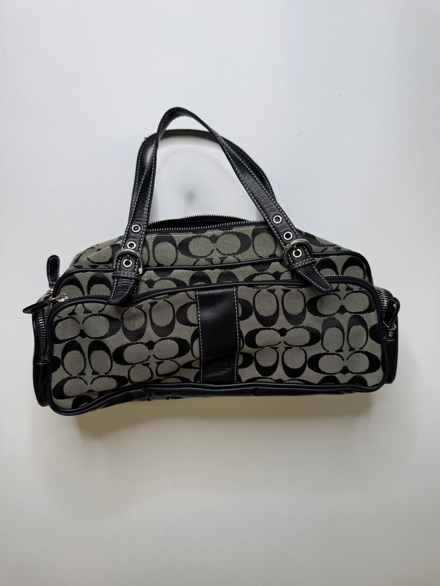 COACH SIGNATURE DUFFEL BAG – BLACK GREY