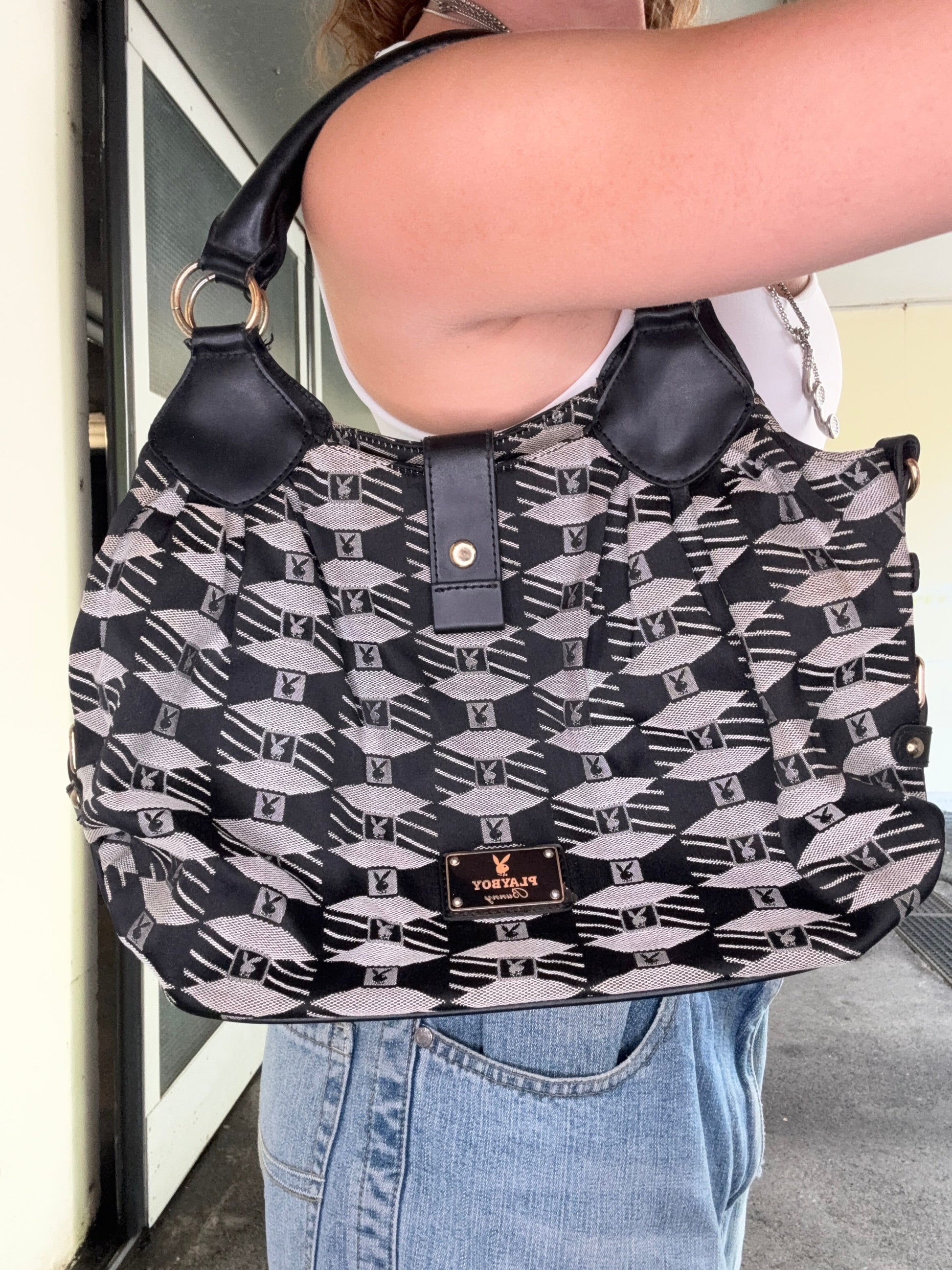 PLAYBOY BUNNY VINTAGE MONOGRAM SHOULDER BAG