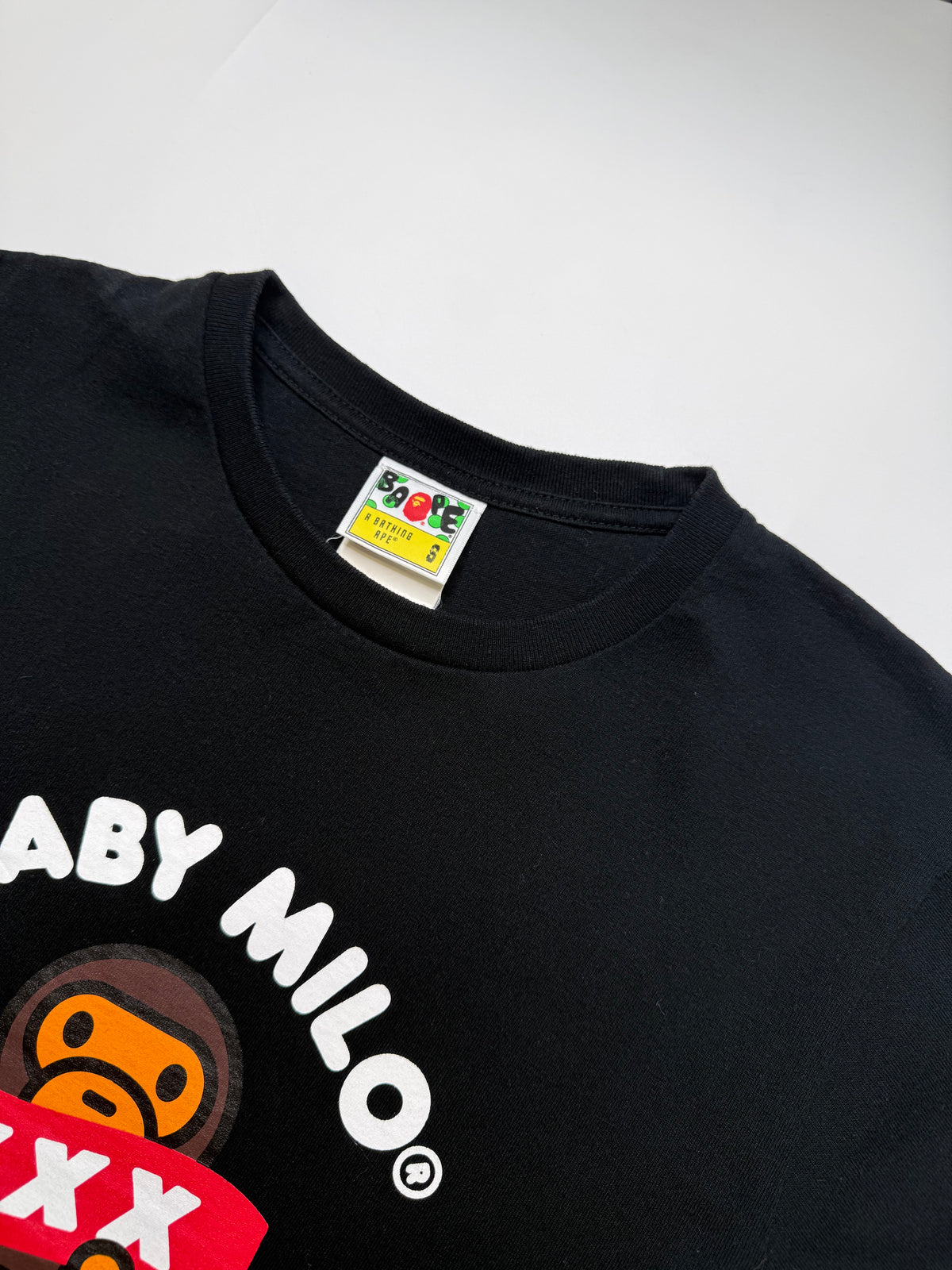 BAPE BABY MILO X GOD SELECTION XXX TEE – BLACK (S)