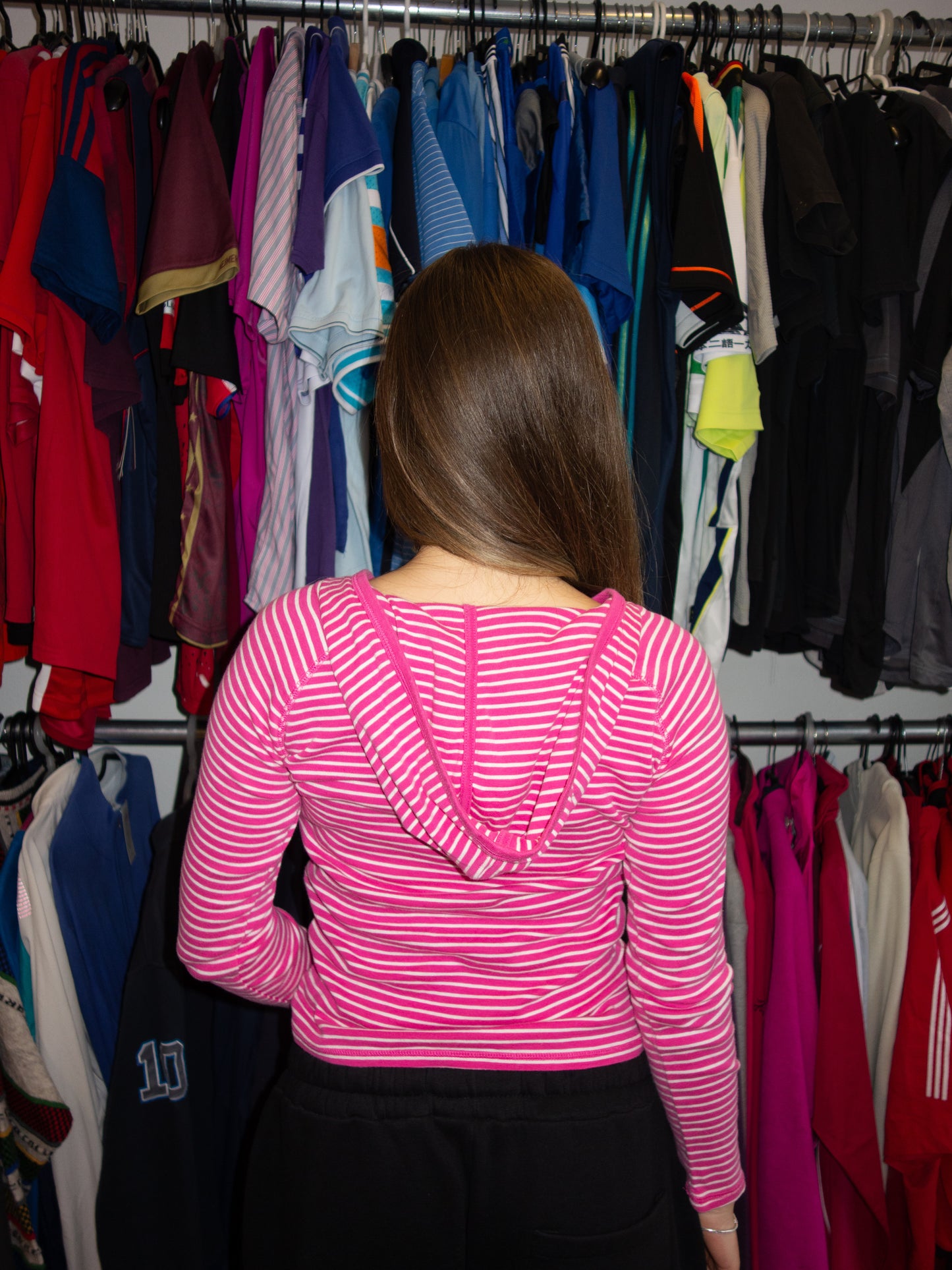 HOODED GAP LONGSLEEVE PINK (S-M)