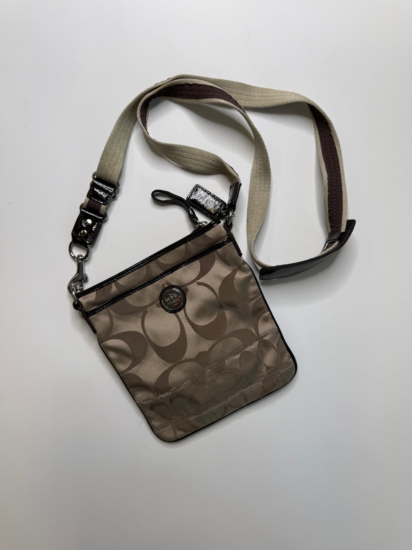 COACH VINTAGE SIGNATURE SWINGPACK CROSSBODY BAG