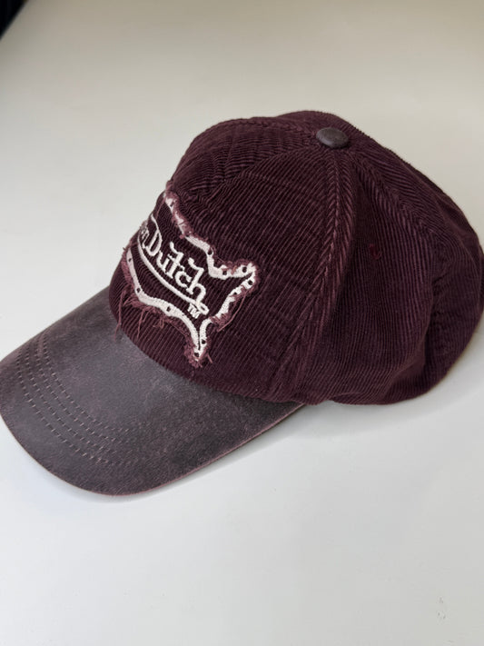 VON DUTCH BURGUNDY CORDUROY VINTAGE CAP