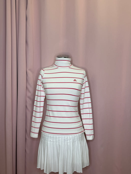2000s ADIDAS STRIPED TURTLENECK LONGSLEEVE (XS)