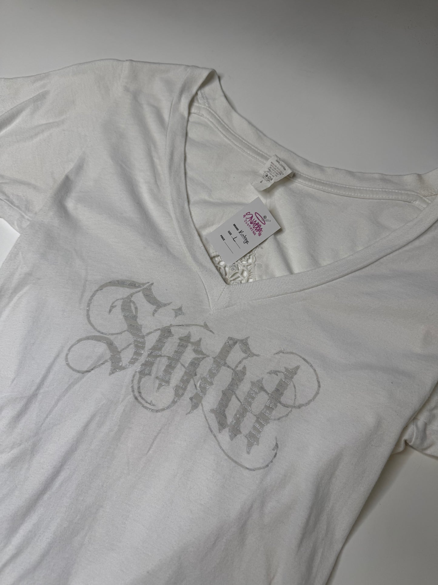 SINFUL GOTHIC LOGO TEE (WHITE) (L)