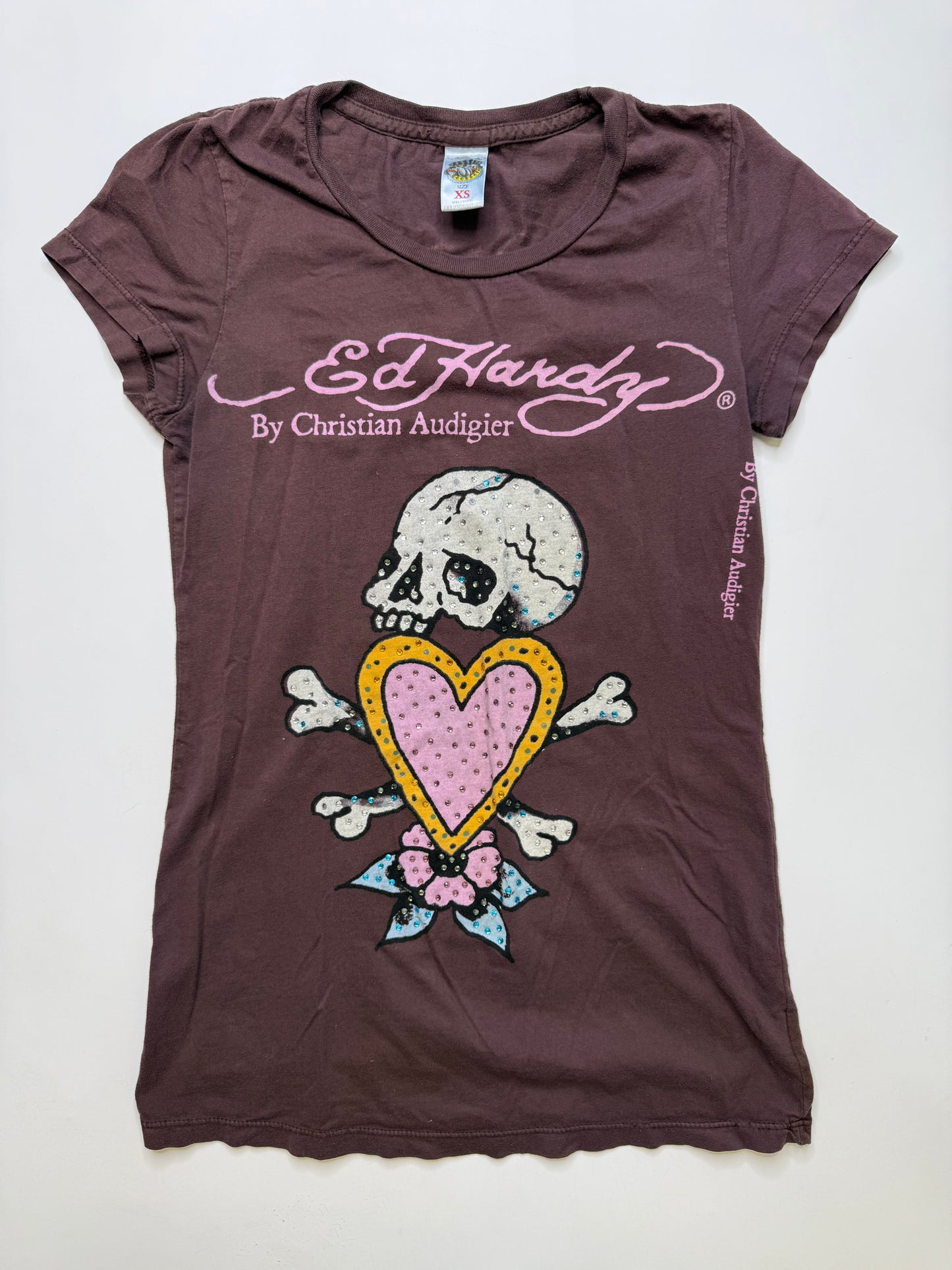 ED HARDY TEE – BROWN (XS)