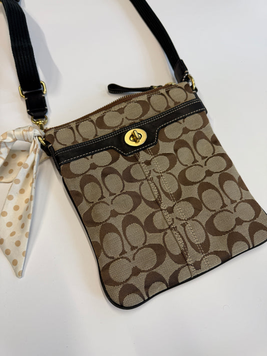 COACH CROSSBODY BAG WITH REAL LEATHER