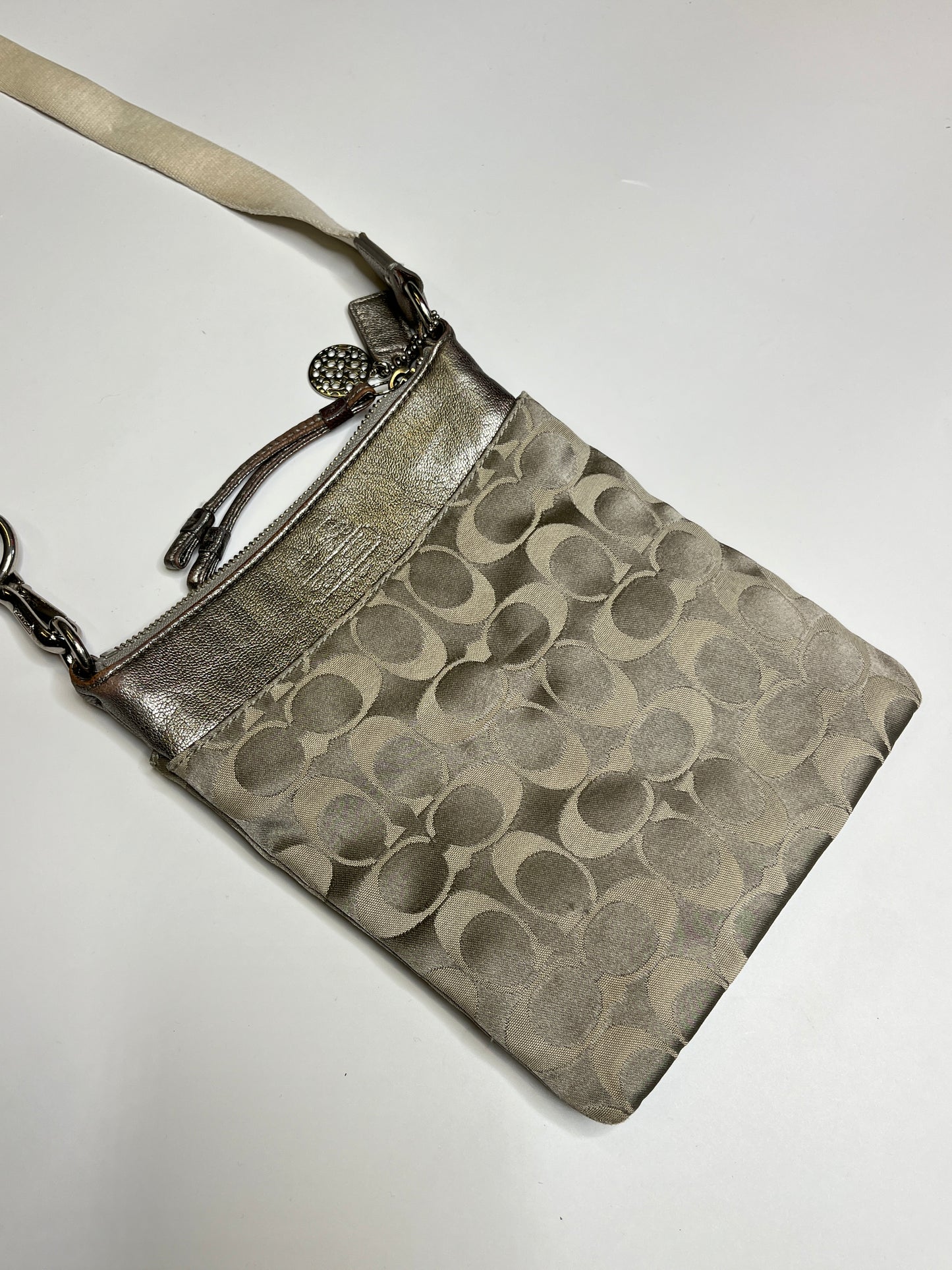 SILVER COACH CROSSBODY BAG
