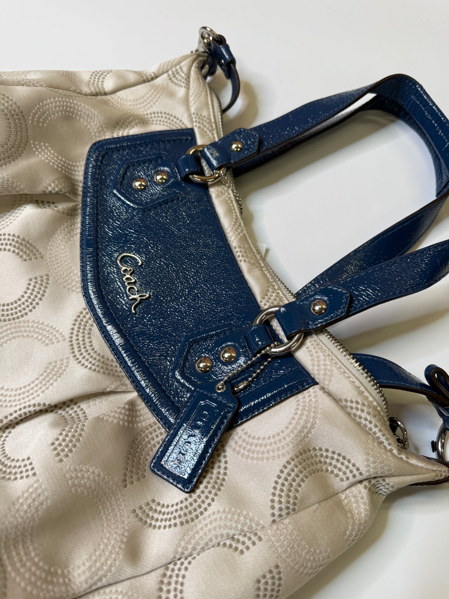 COACH MONOGRAM PURSE BLUE