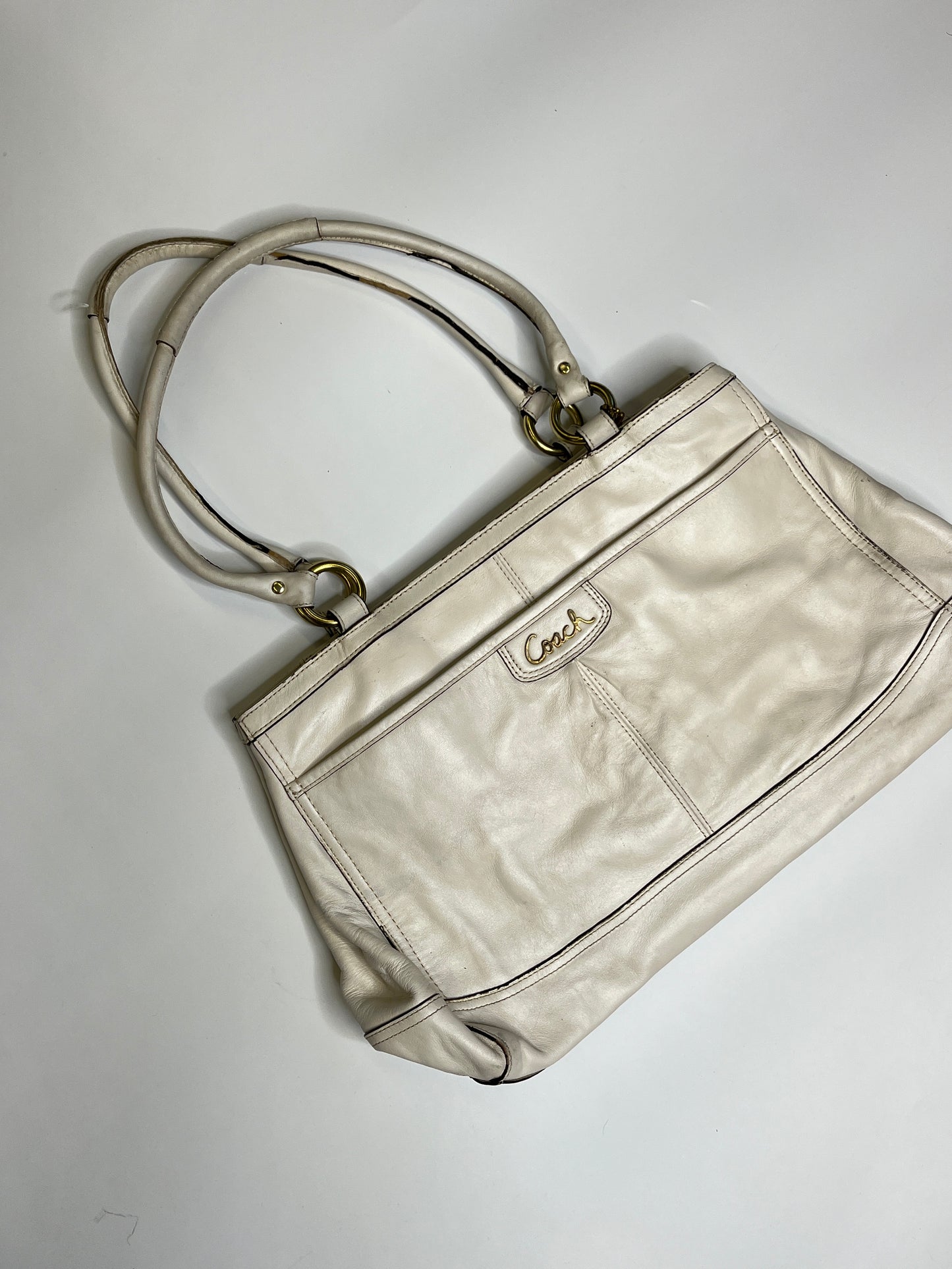 COACH PURSE WHITE LEATHER