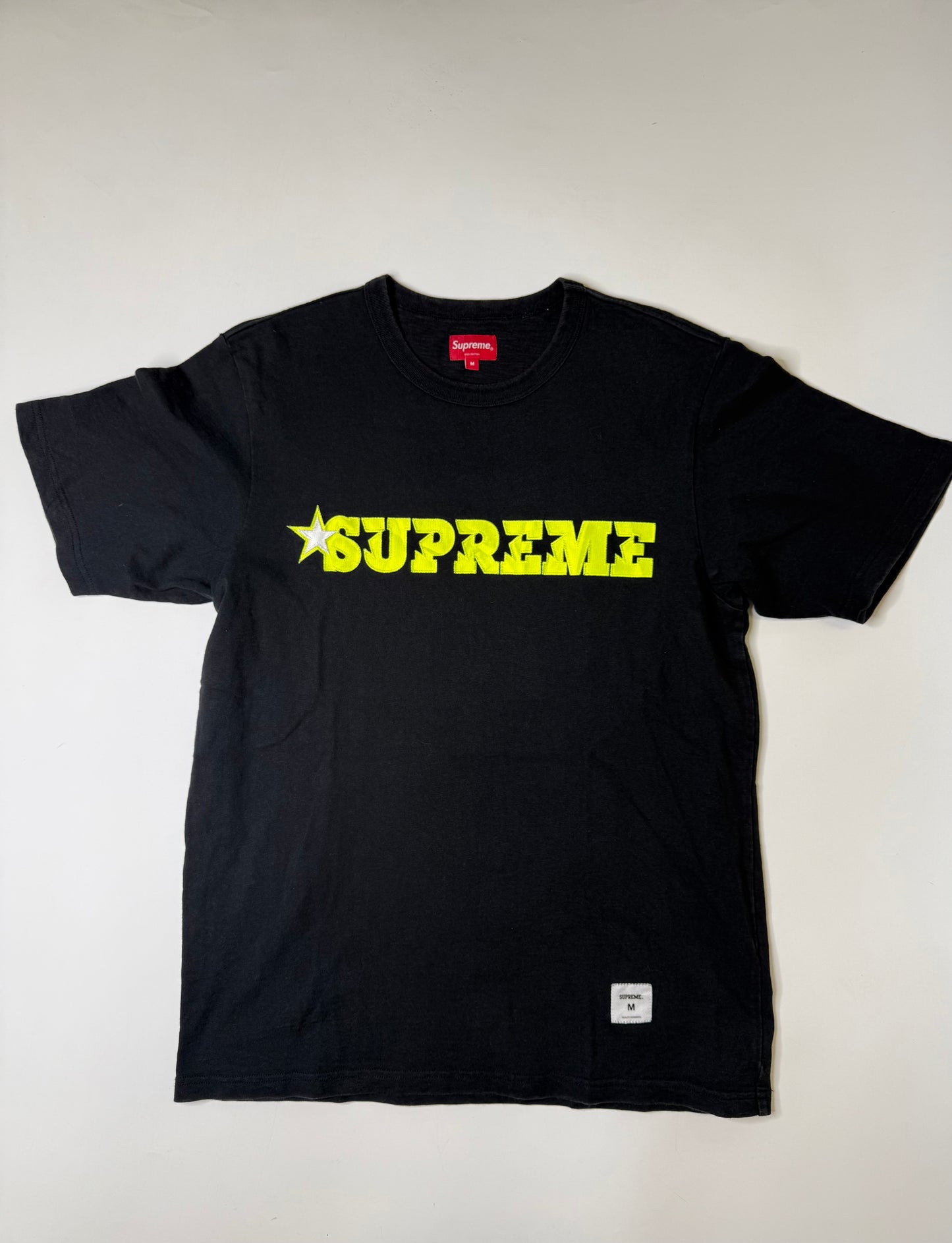 SUPREME STAR LOGO TEE BLACK (M)