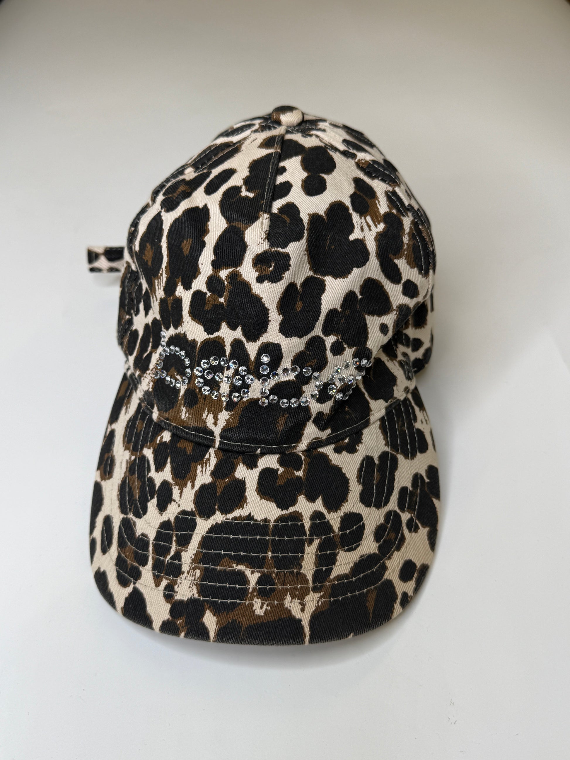 BEBE LEOPARD PRINT VINTAGE CAP