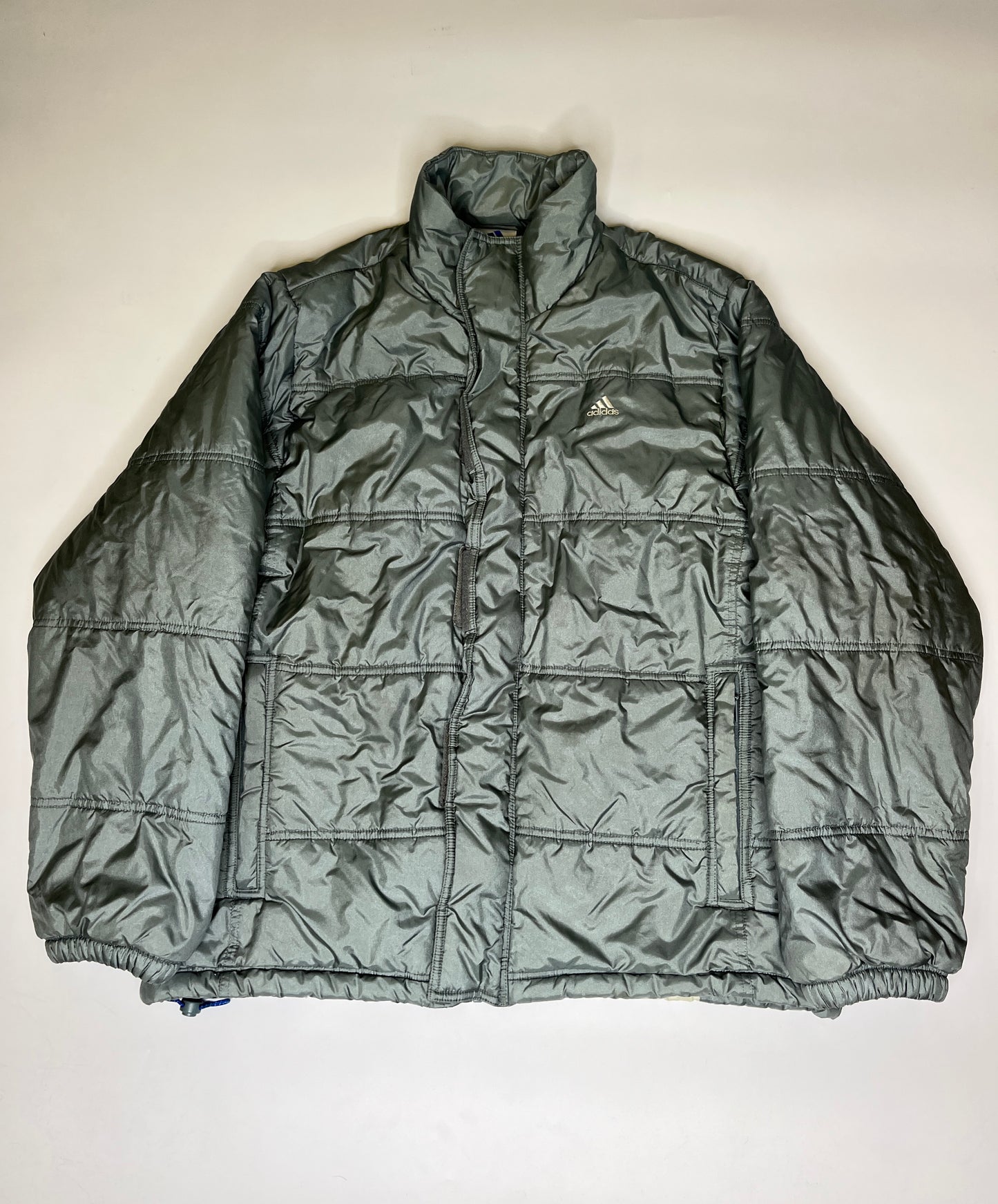 1990s SHINY ADIDAS PUFFER JACKET (L)