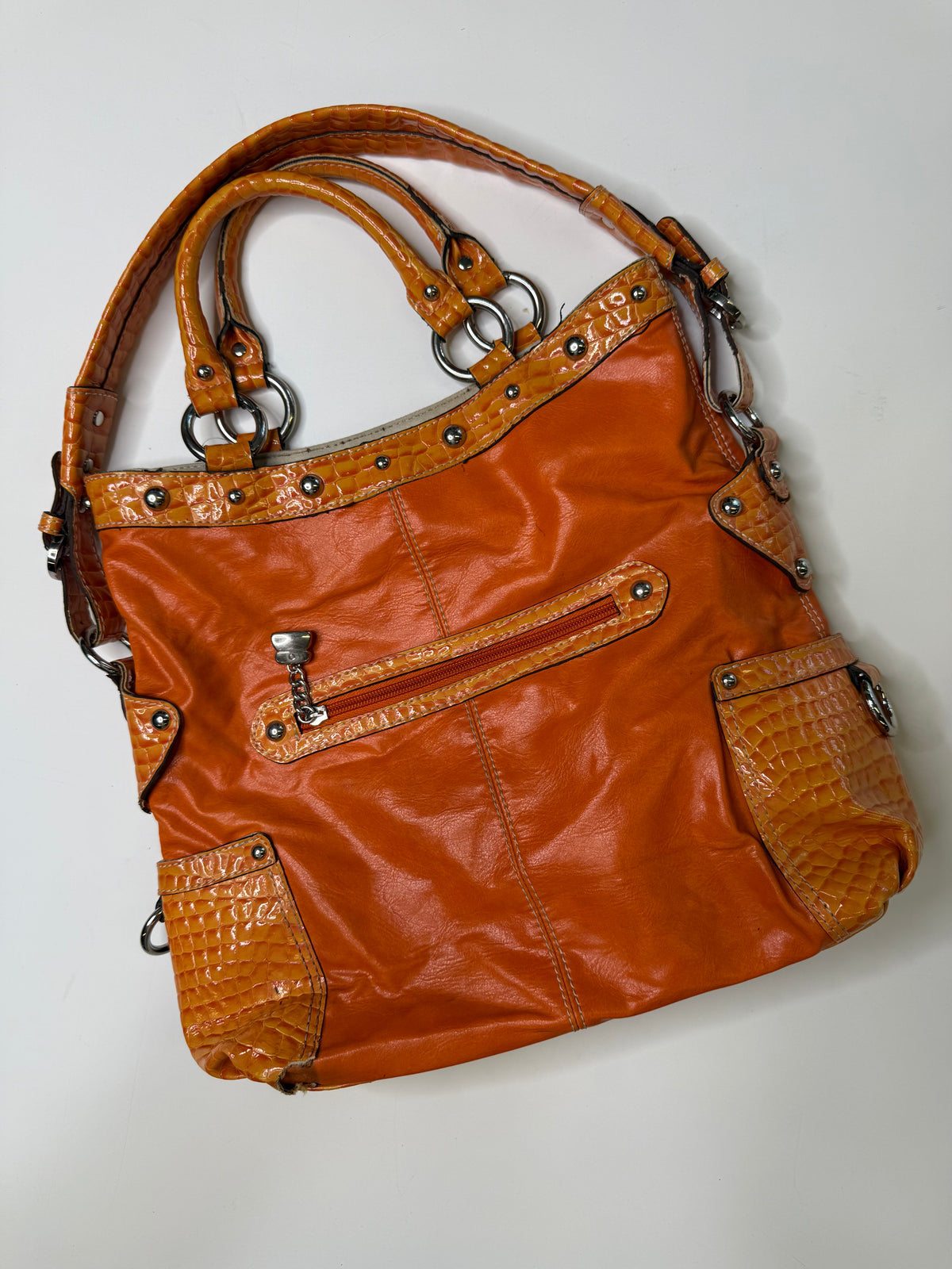 KATHY VAN ZEELAND PATENT BAG (ORANGE)