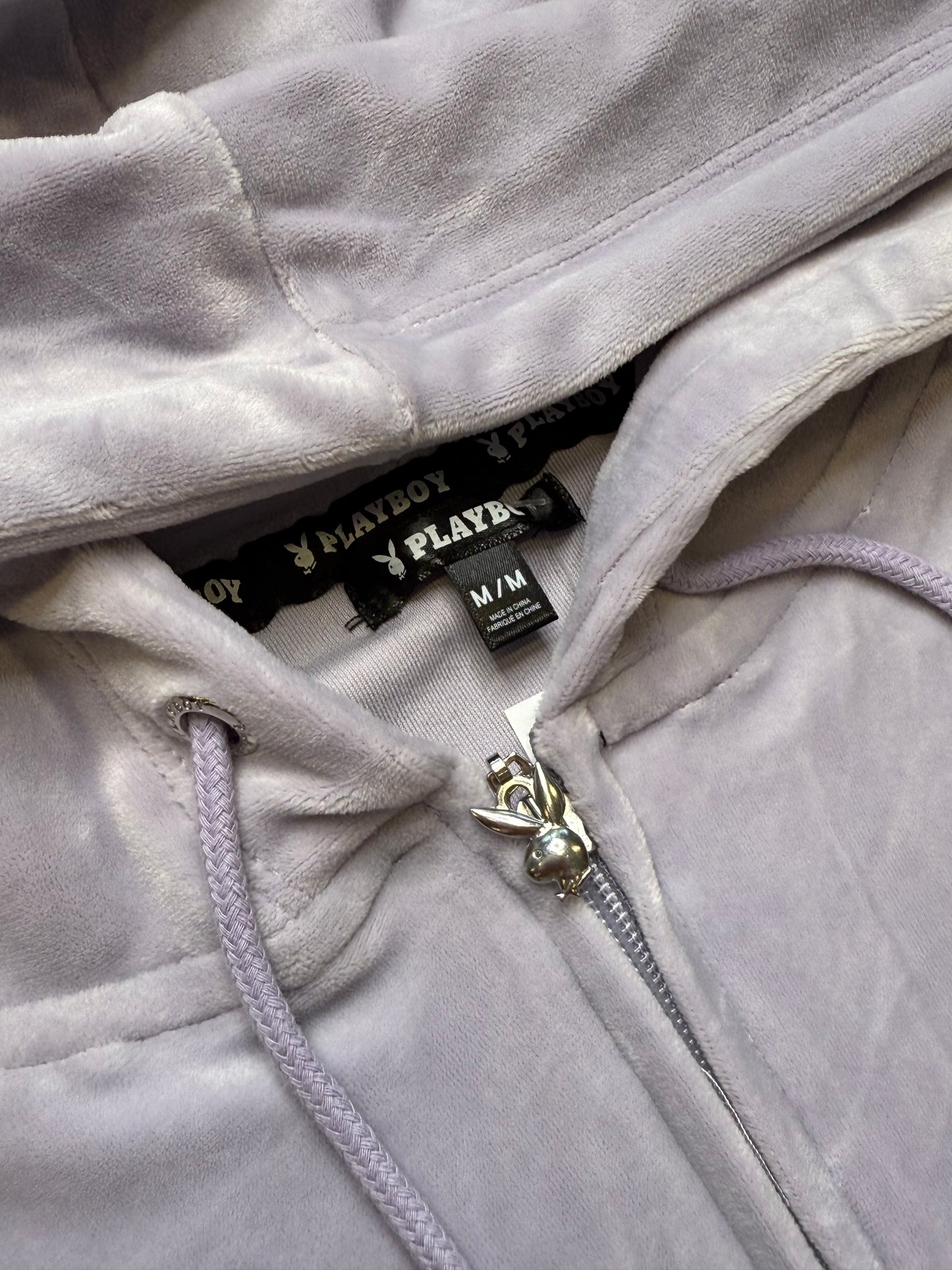 VINTAGE PLAYBOY VELOUR ZIPPER (M)