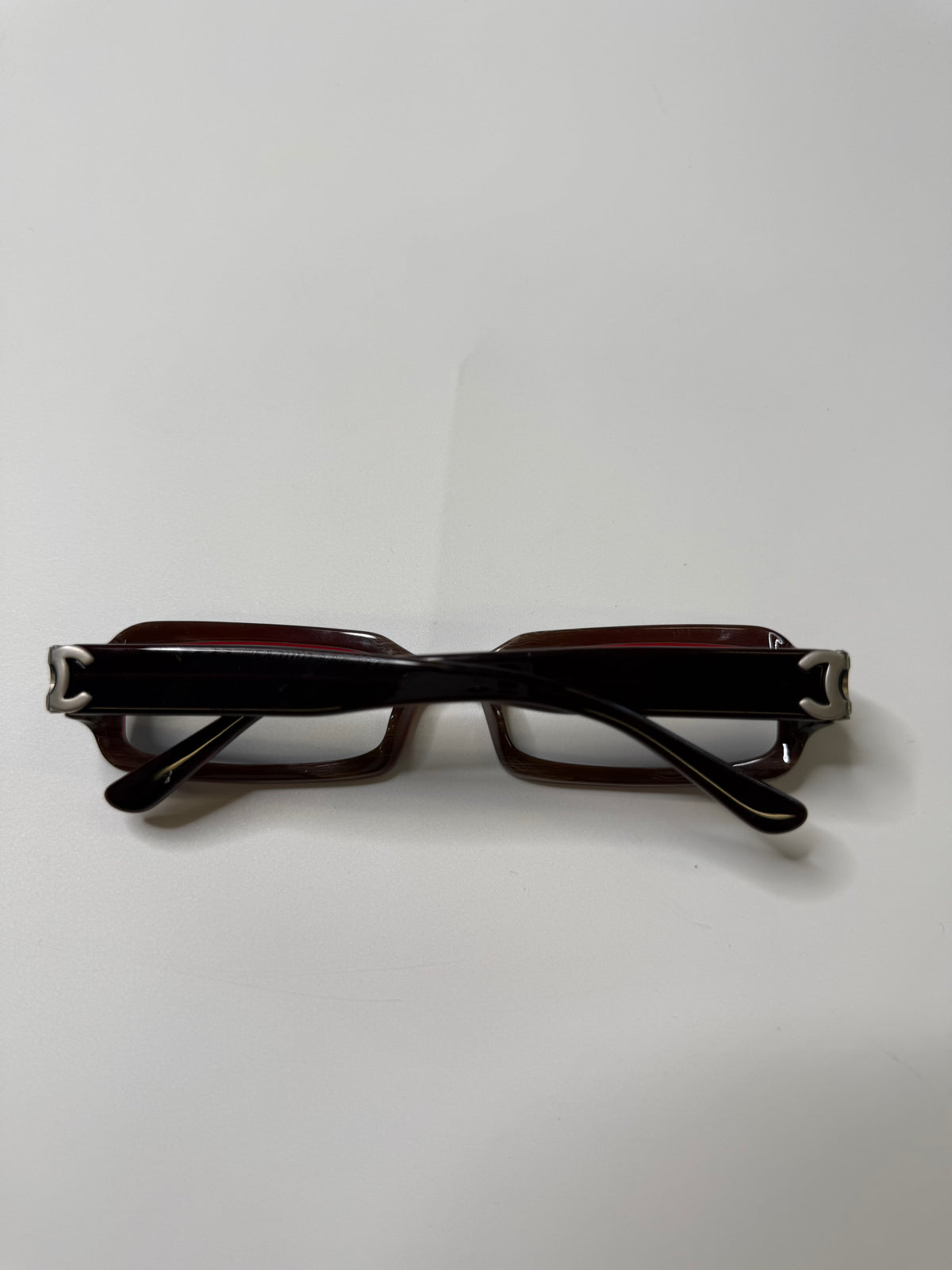 CHANEL VINTAGE CC LOGO BURGUNDY EYEGLASSES