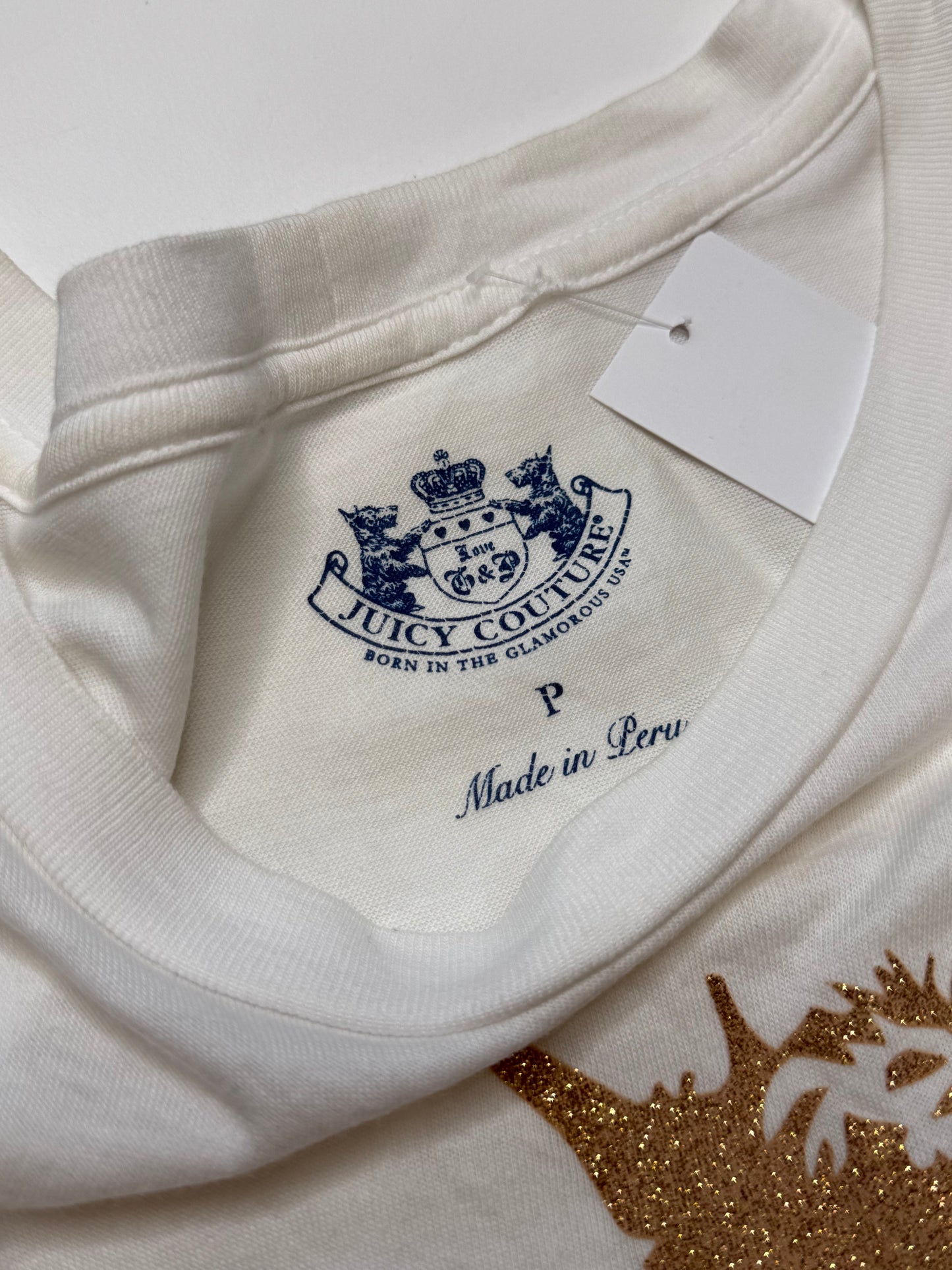 VINTAGE JUICY COUTURE SHIRT IN WHITE (S)