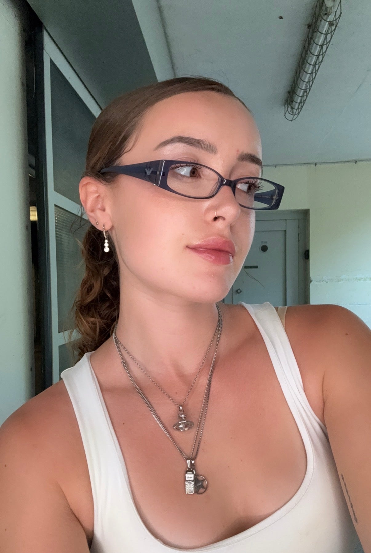 EMPORIO ARMANI VINTAGE NAVY BLUE EYEGLASSES