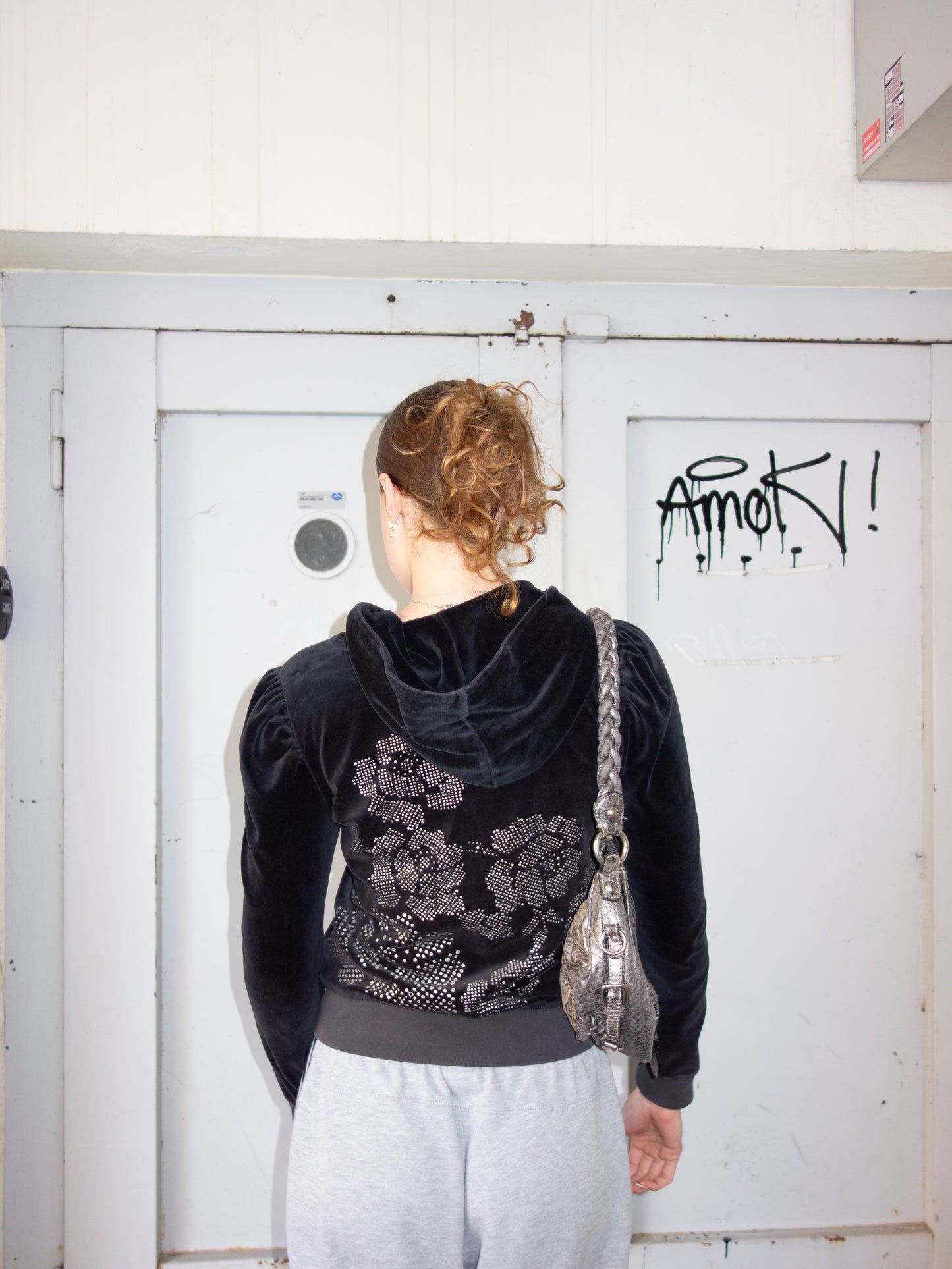 JUICY COUTURE ZIPPER RUSHED SHOULDERS 2000s (M)