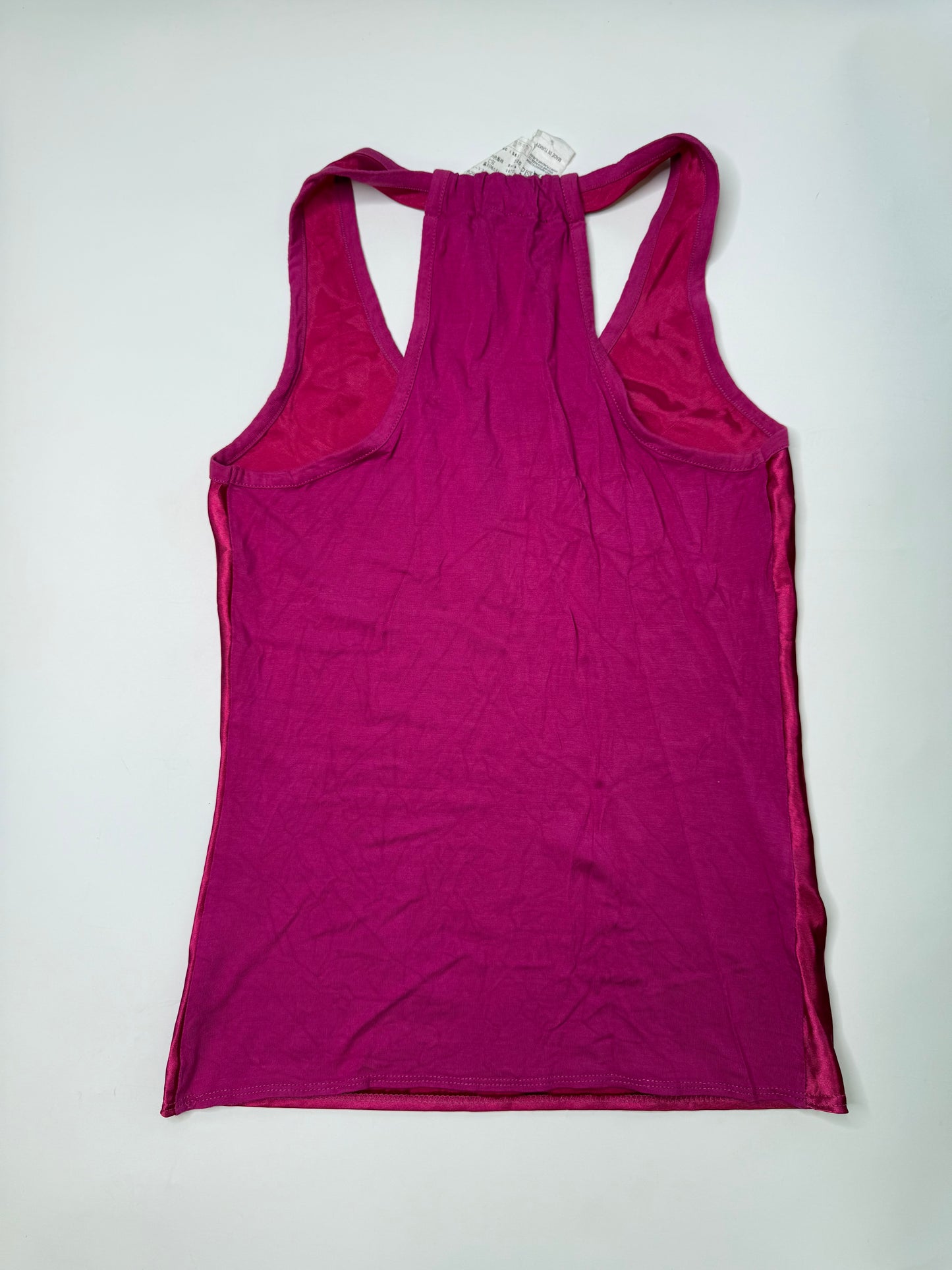 MORGAN DE TOI VINTAGE SATIN SEQUIN TANK TOP (M)