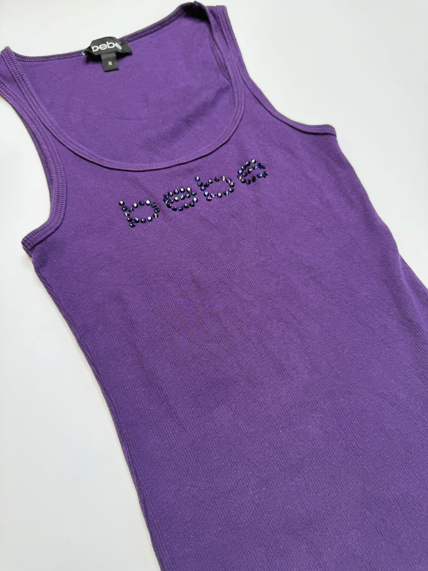 BEBE VINTAGE RHINESTONE TANK TOP (M)