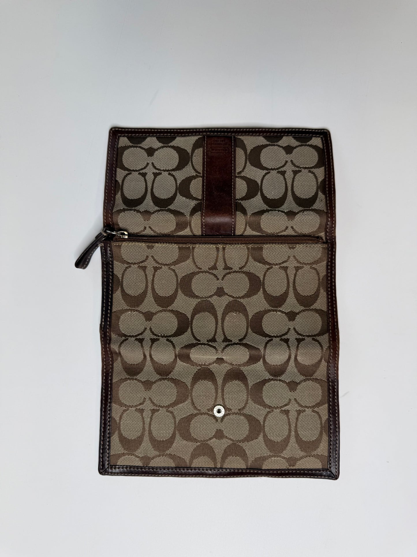 COACH VINTAGE SIGNATURE CHECKBOOK WALLET