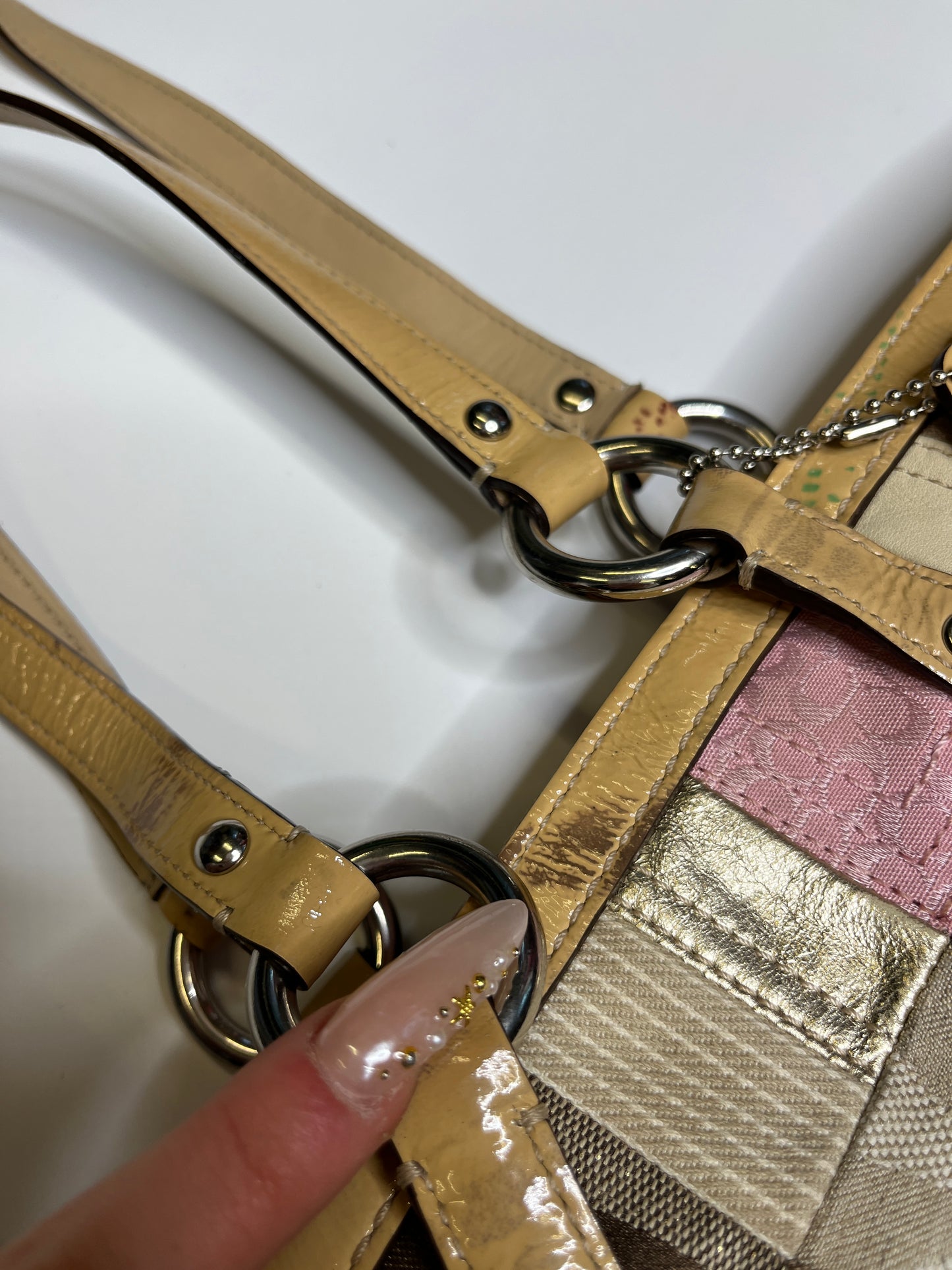 PINK PATCHWORK COACH PURSE