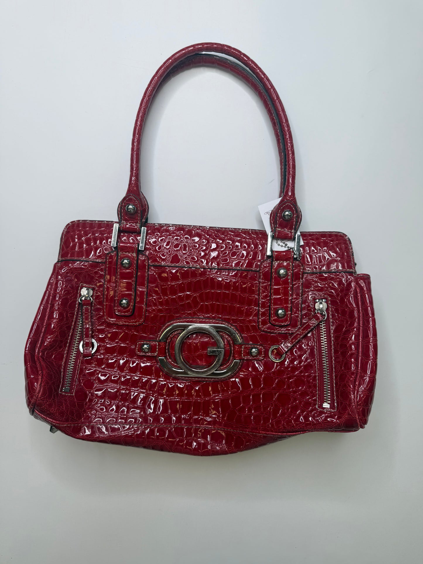 GUESS CROC EMBOSSED BAG – RED