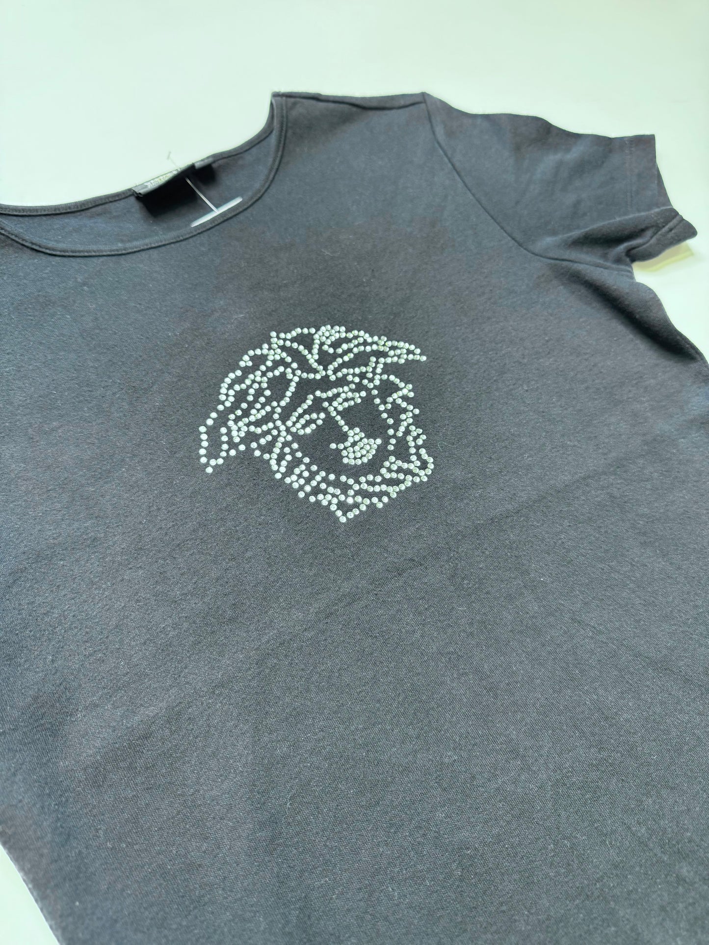 VINTAGE VERSACE RHINESTONE SHIRT (M)