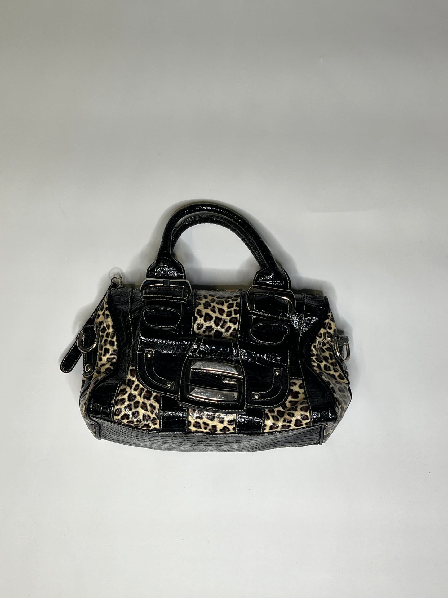GUESS CHEETAH PURSE BIG G-LOGO