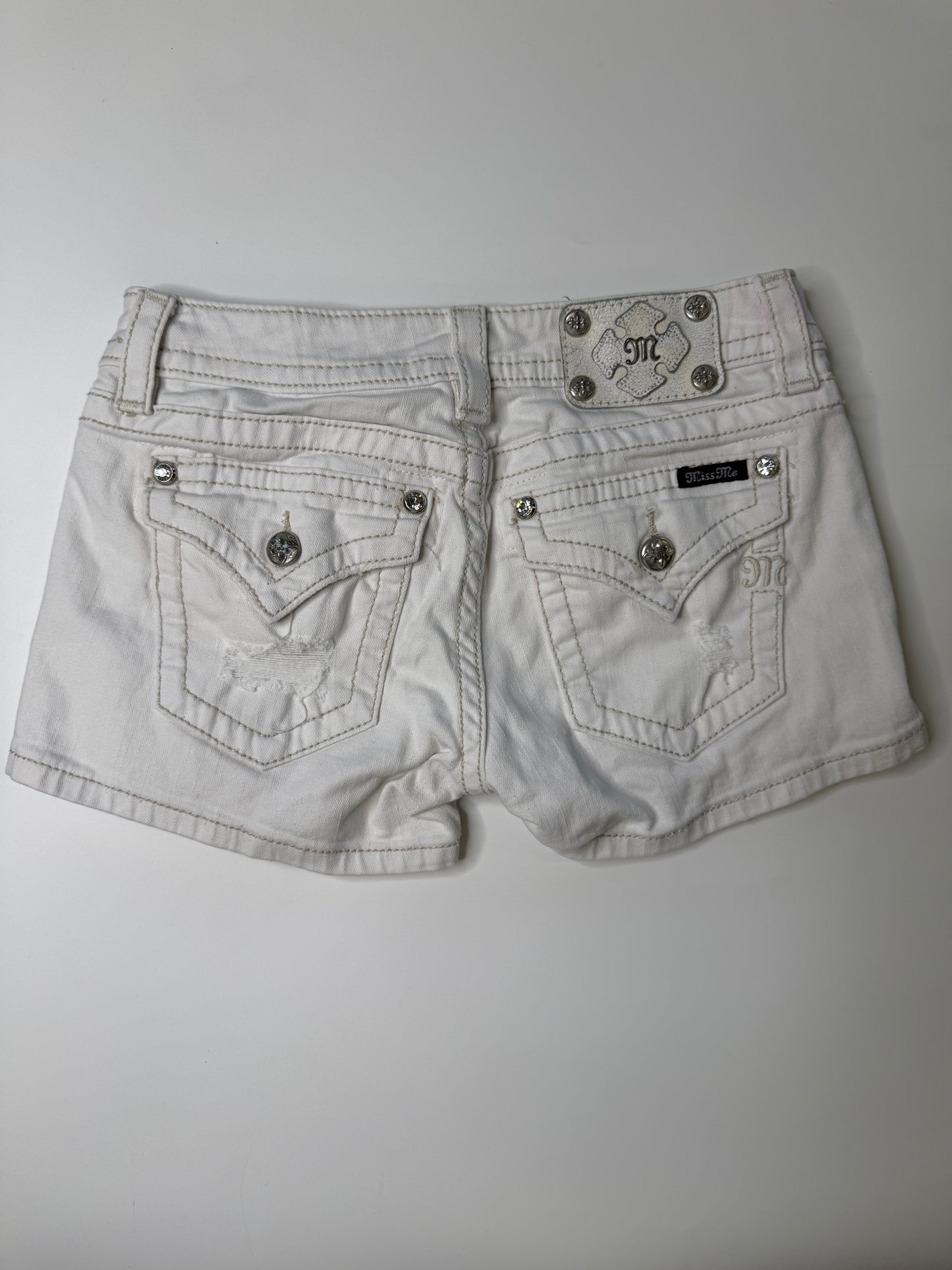 MISS ME VINTAGE AMERICAN FLAG SEQUIN DENIM SHORTS (27)