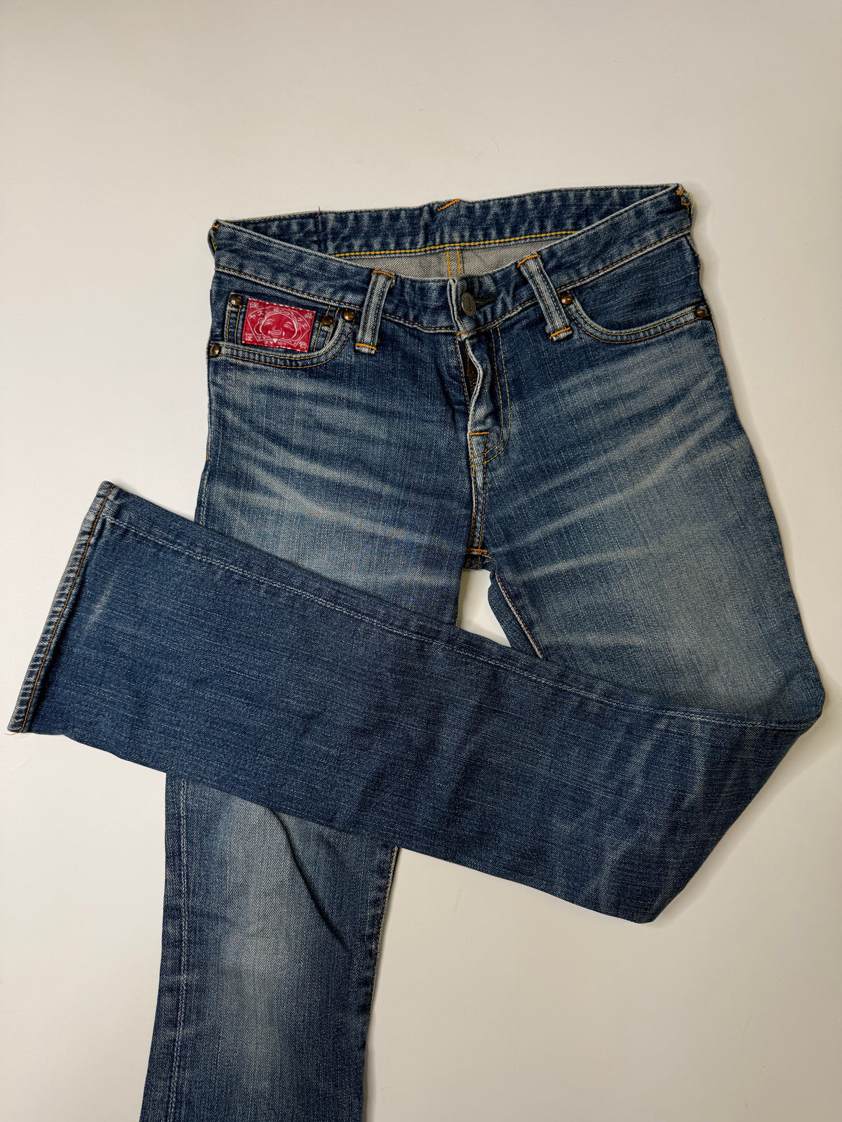 EVISU JAPANESE GRAPHIC PATCH JEANS – BLUE (XS)